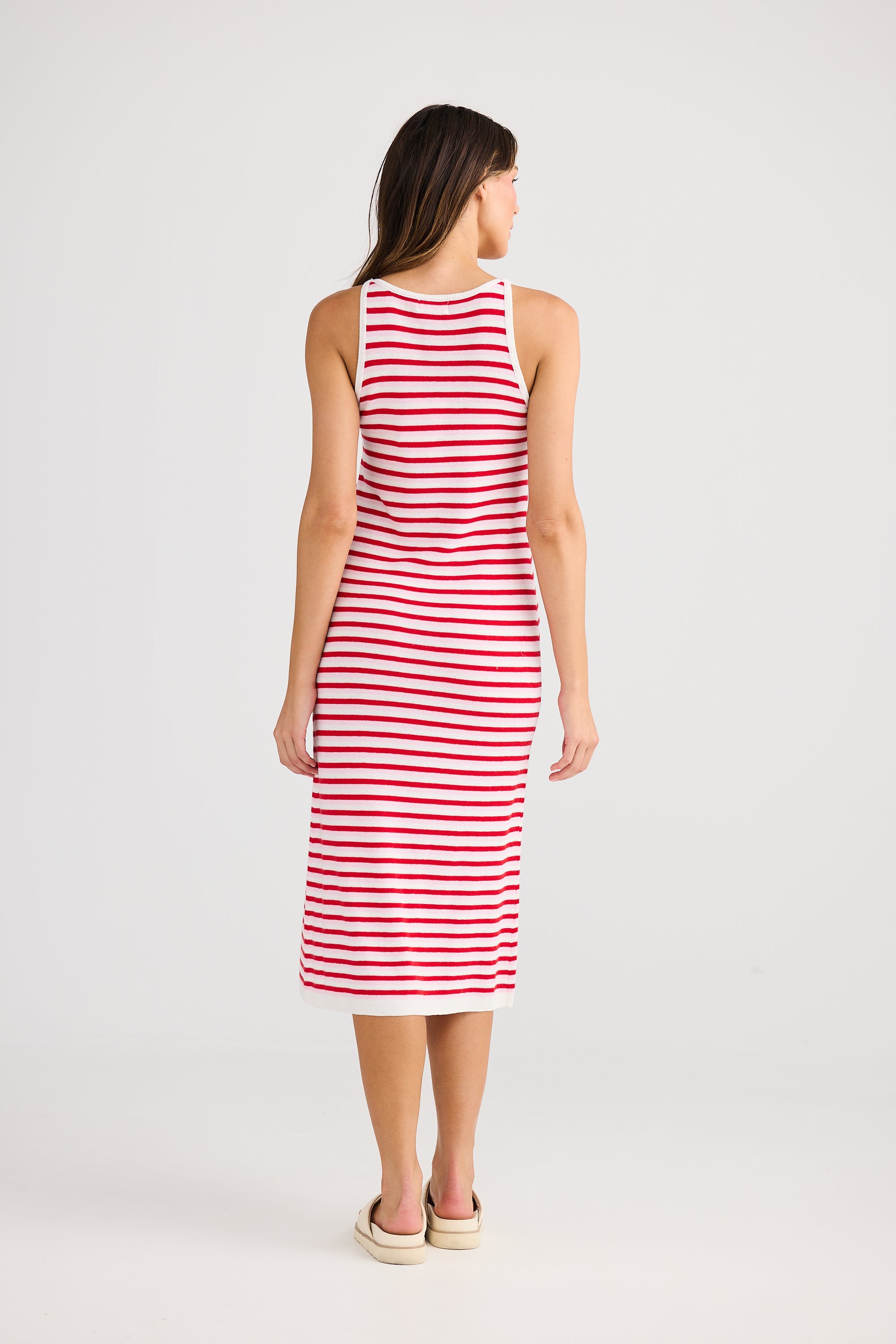 Holiday Nautical Dress -  Pink Stripe
