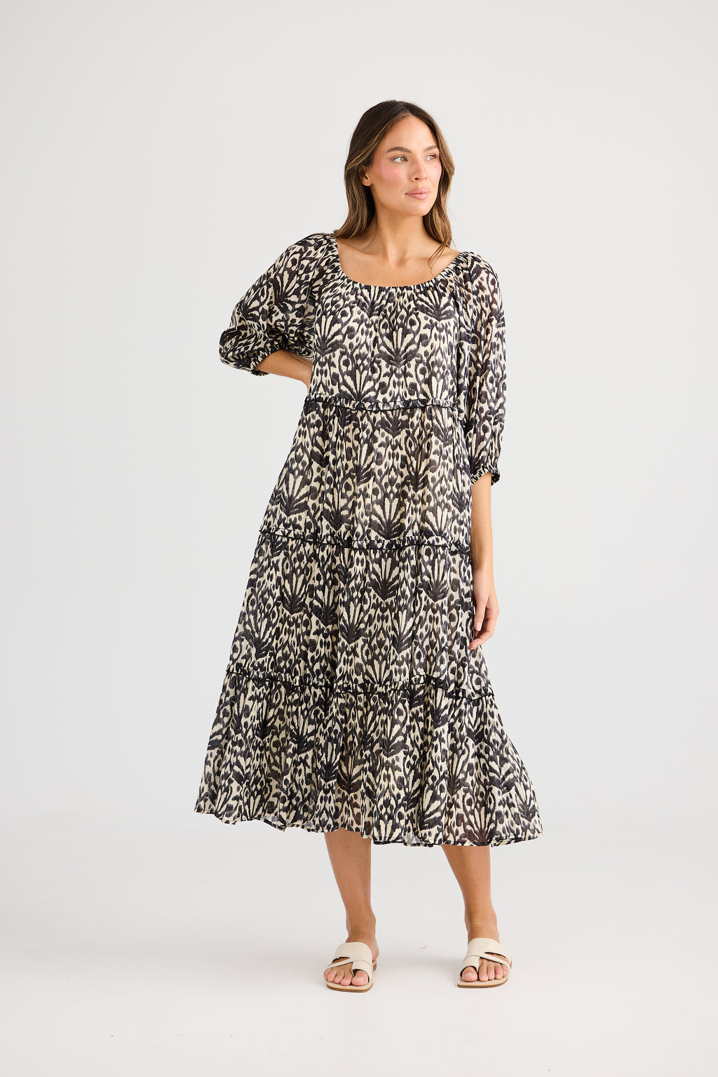 Holiday Grenadine Dress Spring Fan