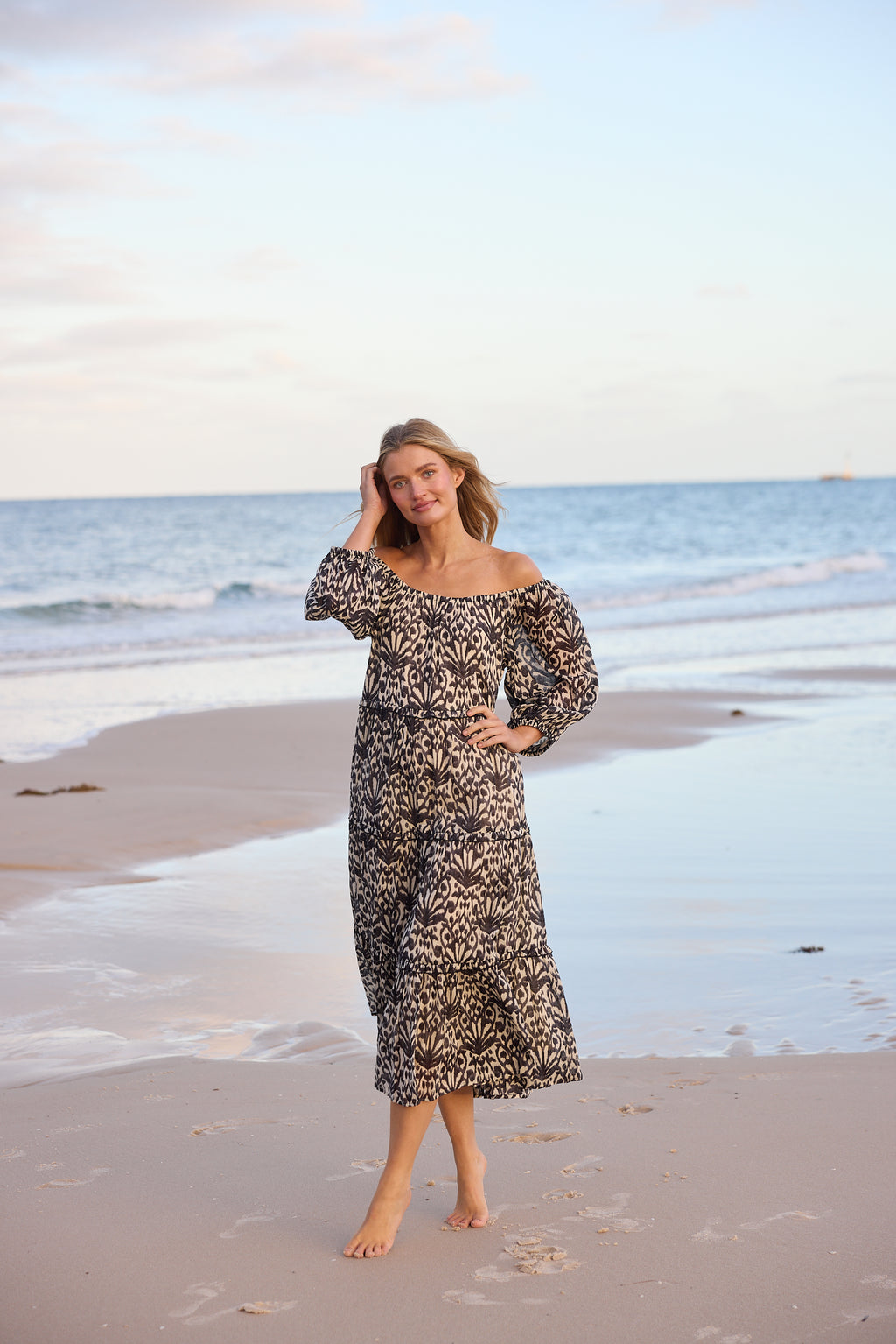 Holiday Grenadine Dress Spring Fan