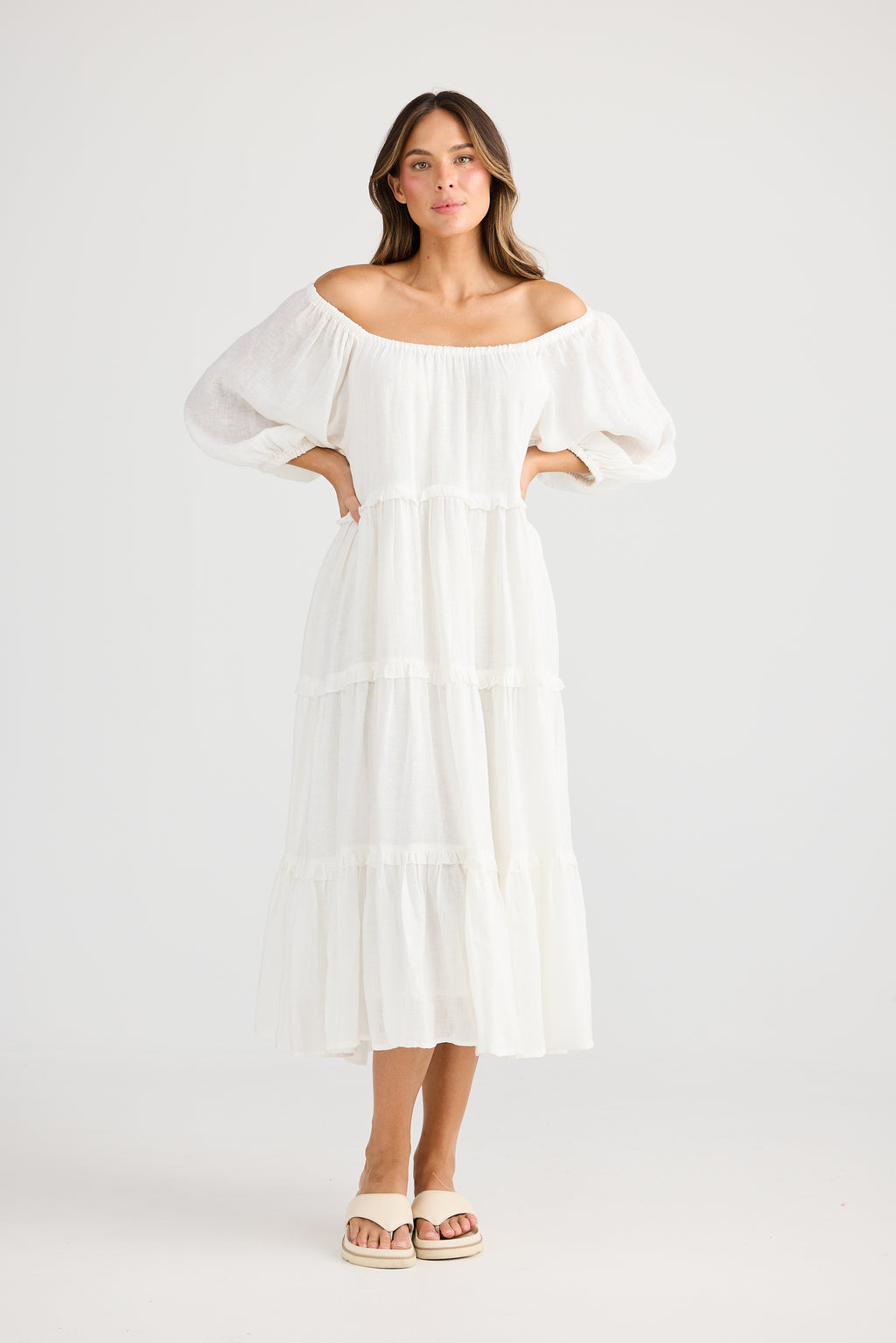 Holiday Grenadine Dress - Olive, Red, White