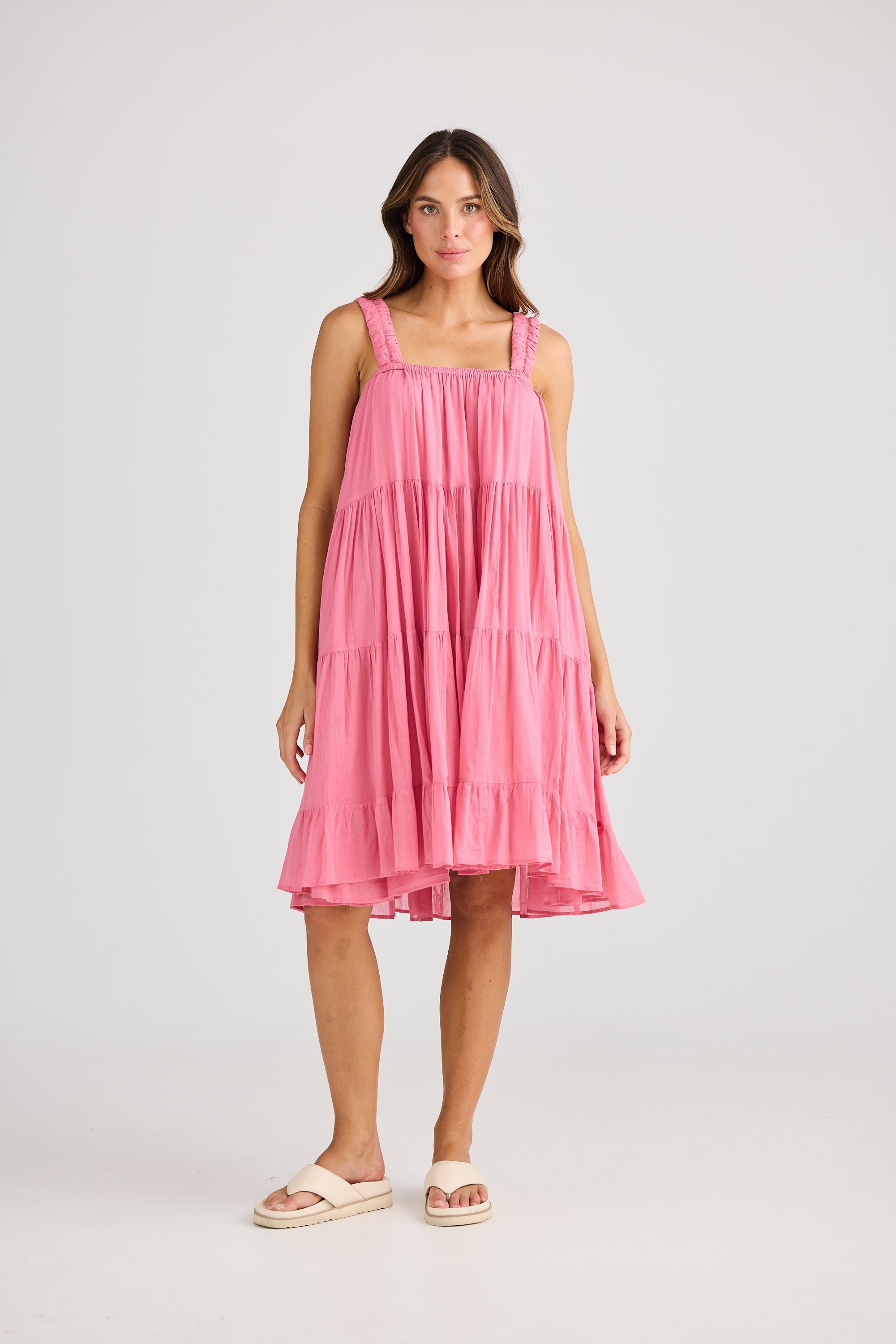 Holiday Saunter Dress - Cosmo Pink