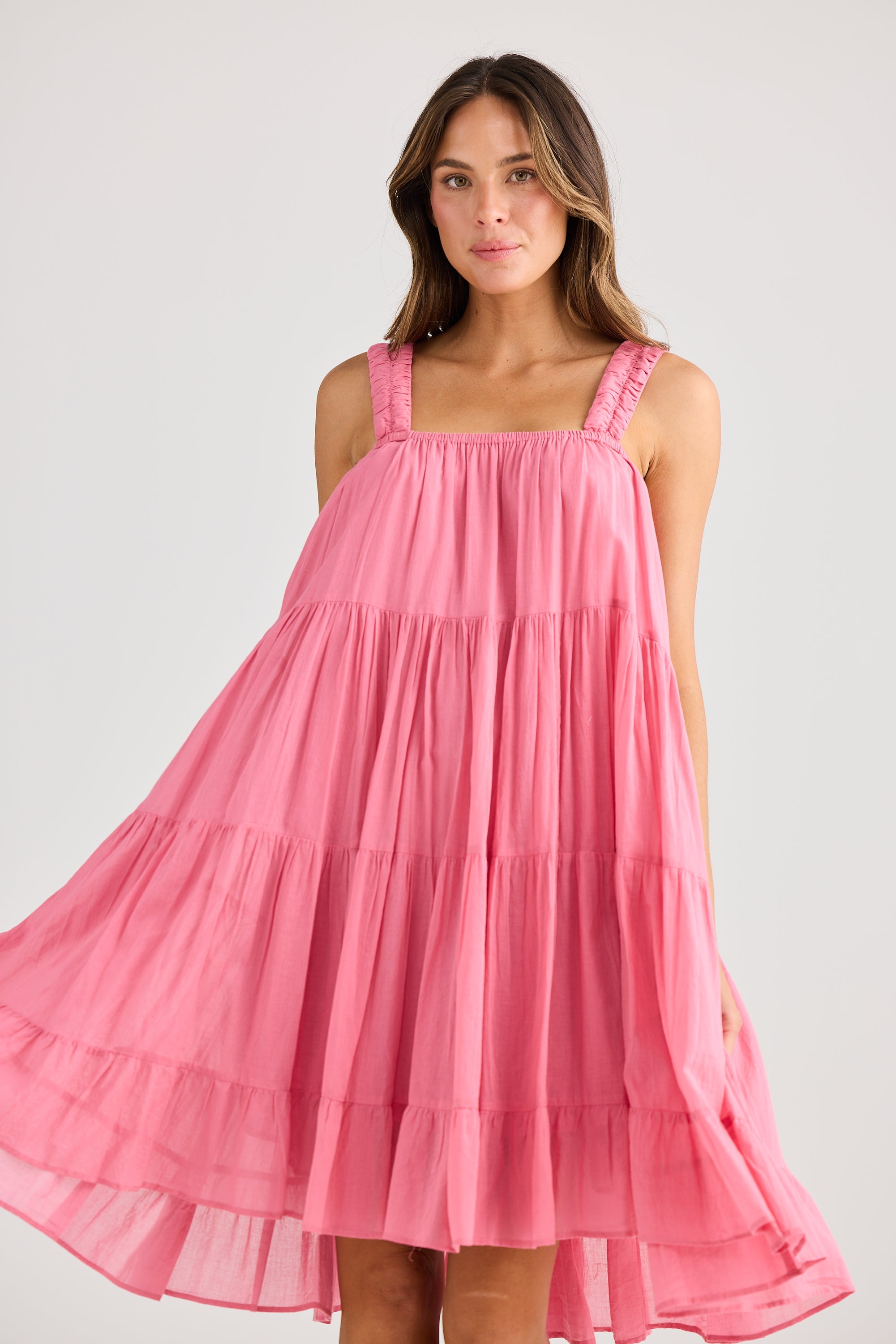Holiday Saunter Dress - Cosmo Pink