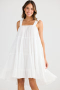 Holiday Saunter Dress White