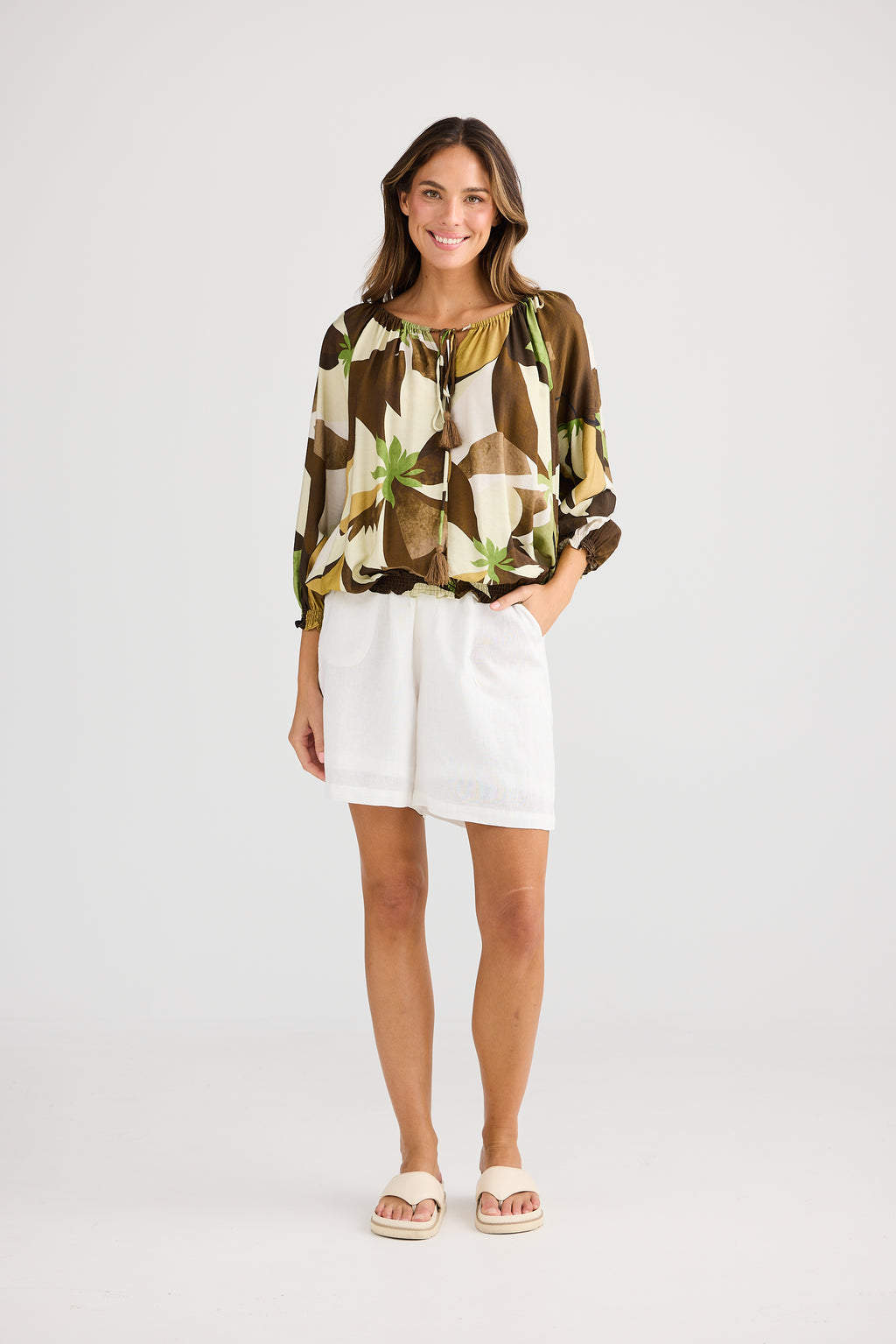 Holiday Seaside Top Jungle Print