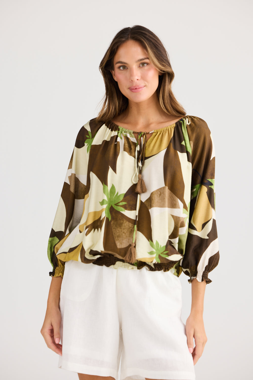 Holiday Seaside Top Jungle Print