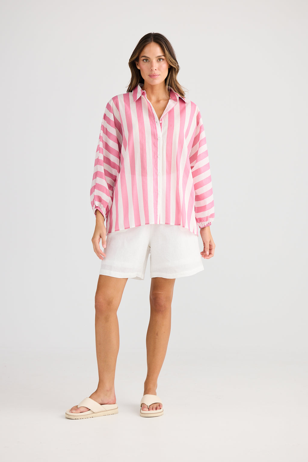Holiday Cliffside Shirt Pink Stripe