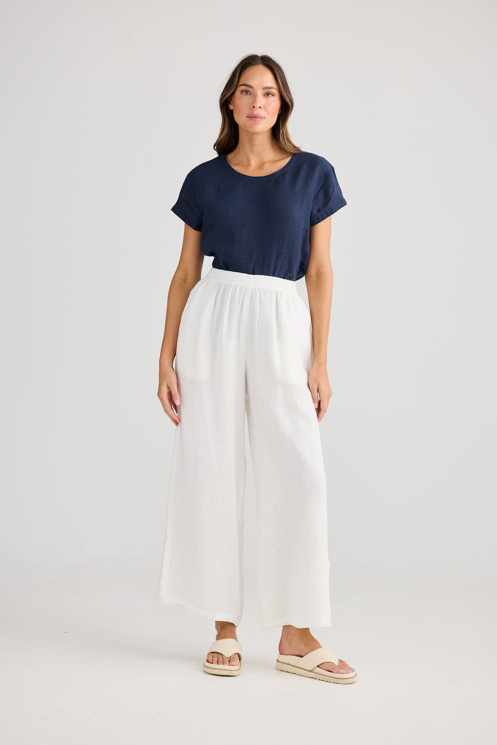 Holiday Fly Away Pant - White, Olive