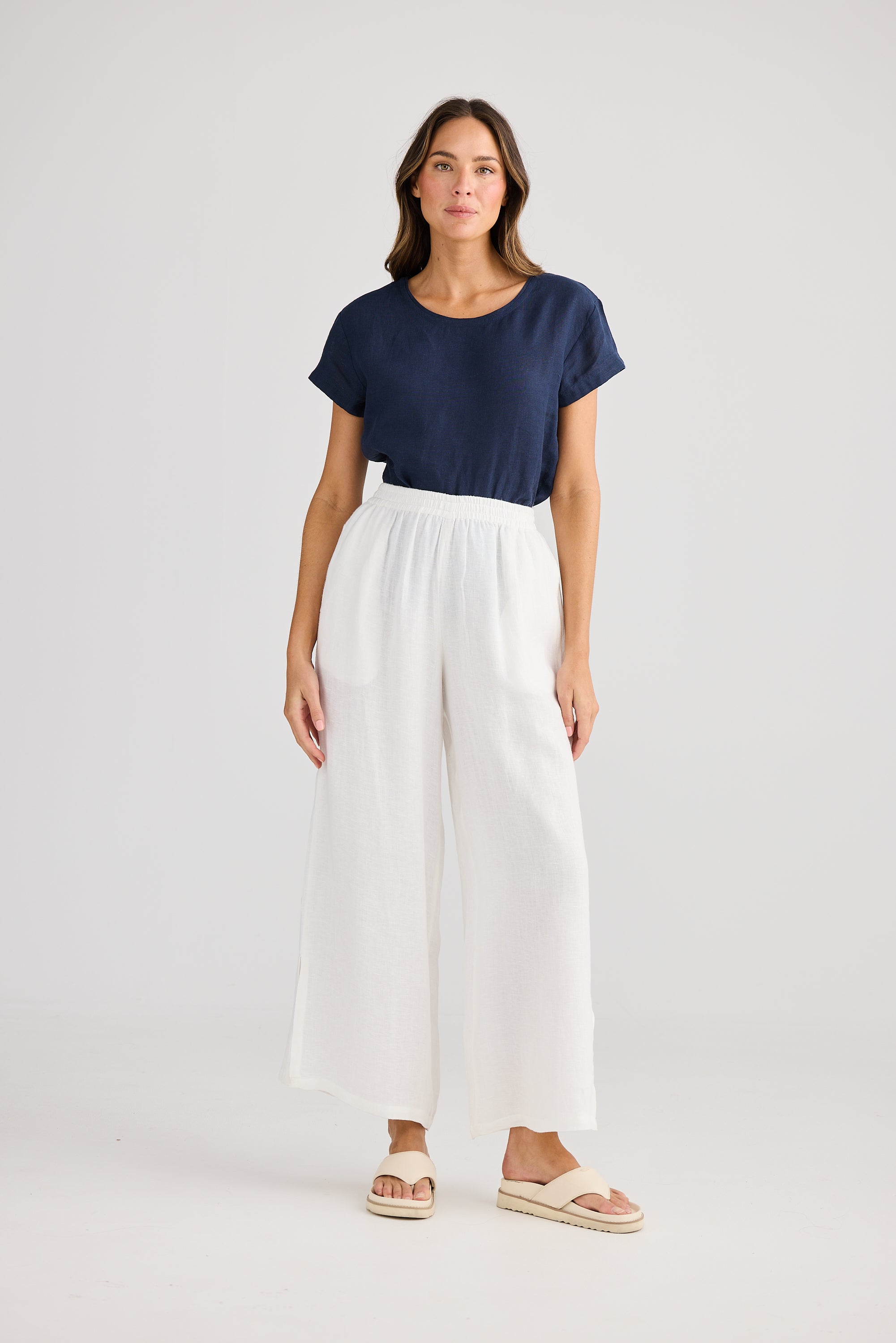 Holiday Fly Away Pant - White, Olive