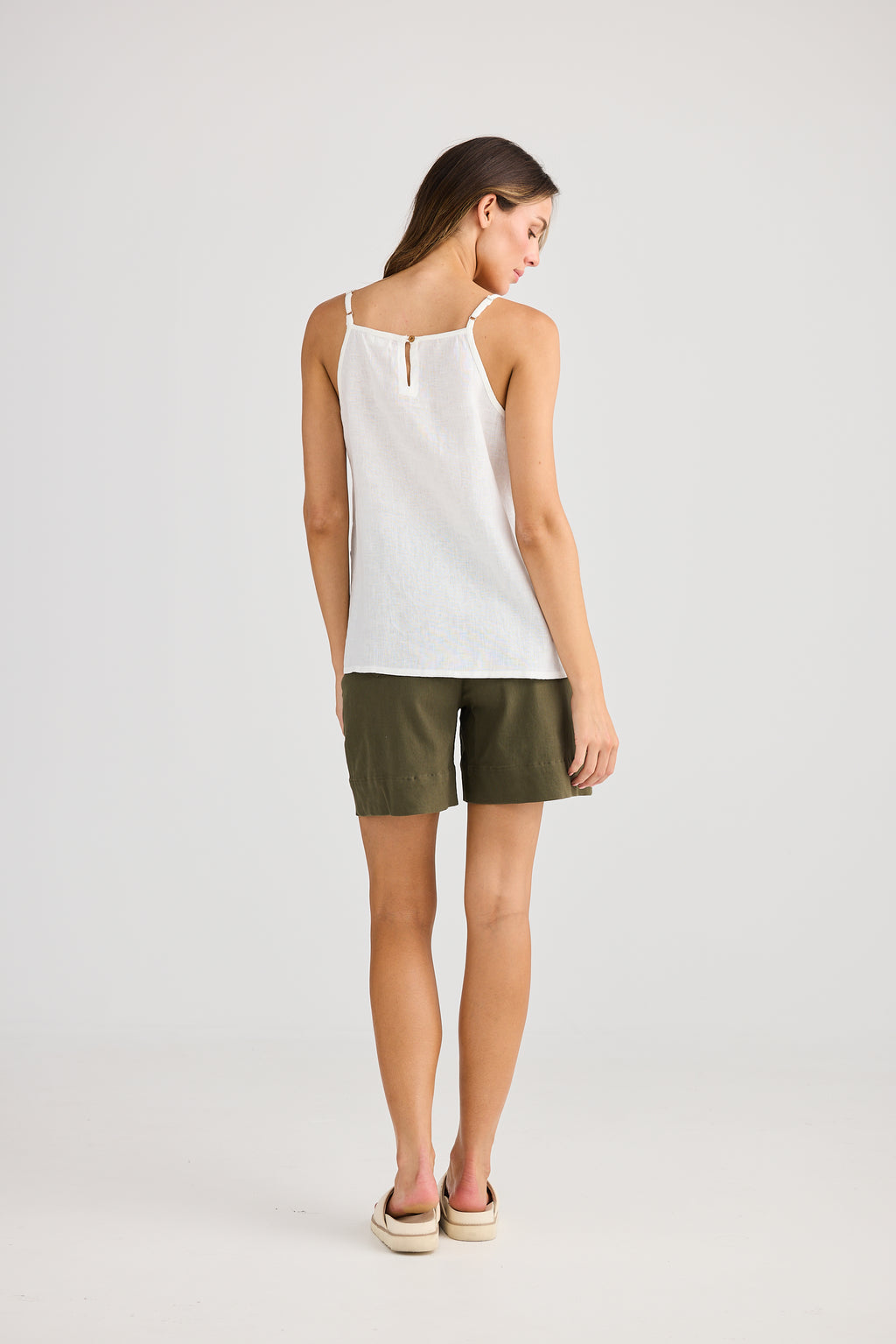 Holiday Cliffside Singlet - Navy, White Linen