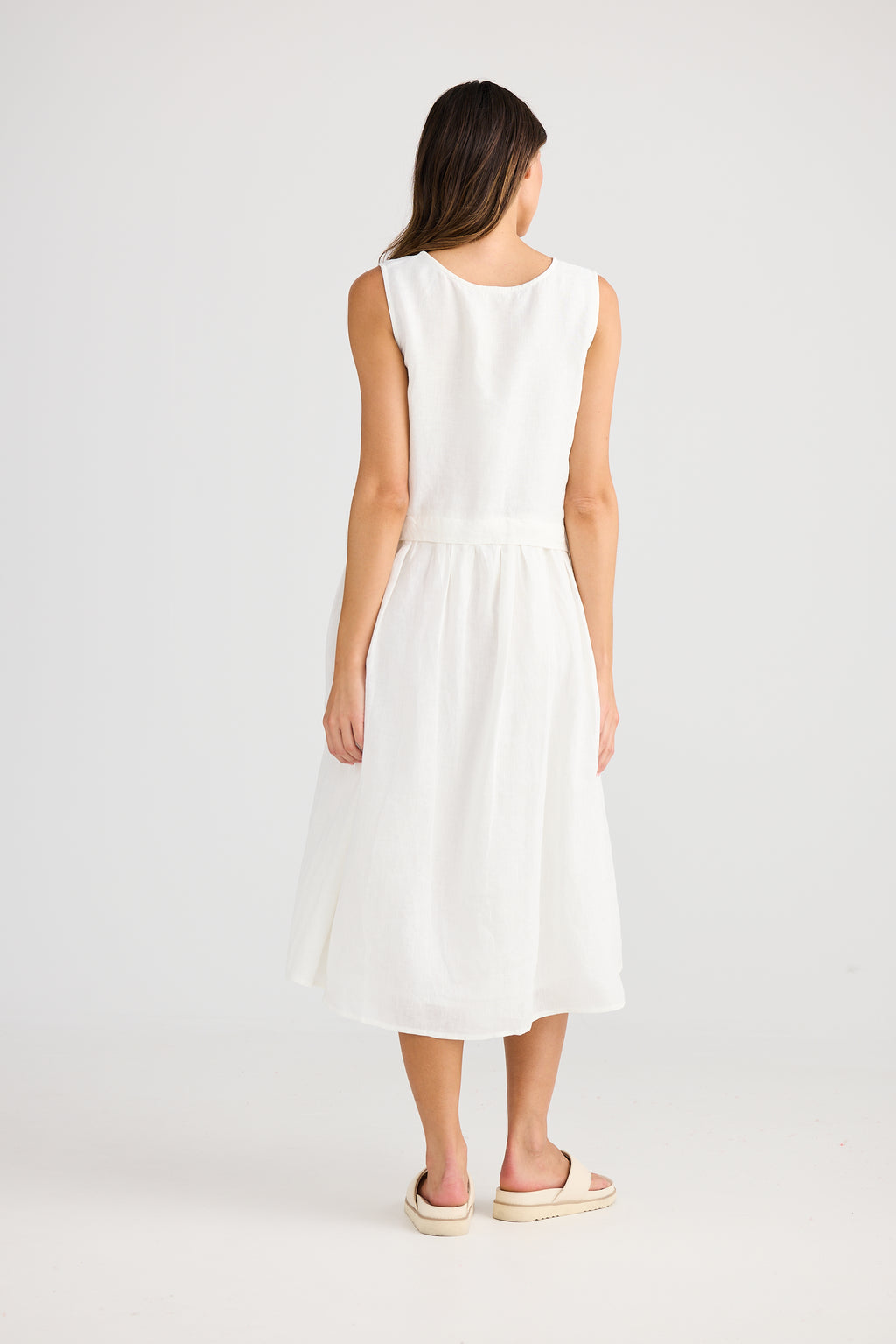 Holiday St Tropez - Dress White Linen