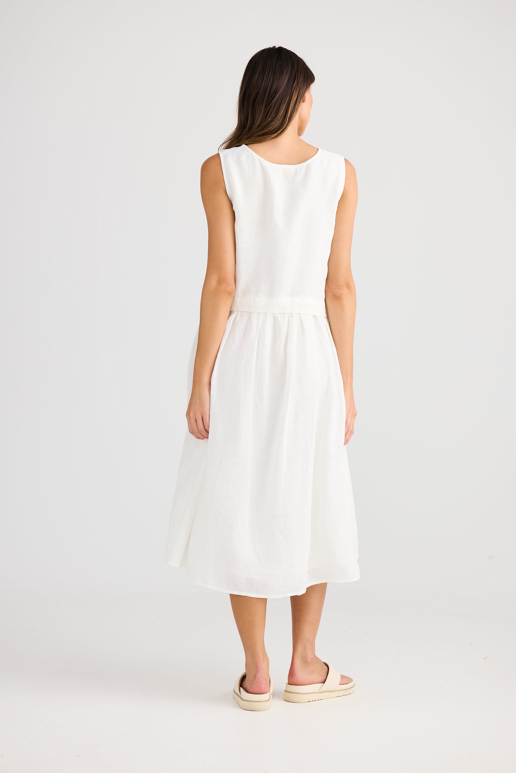 Holiday St Tropez - Dress White Linen