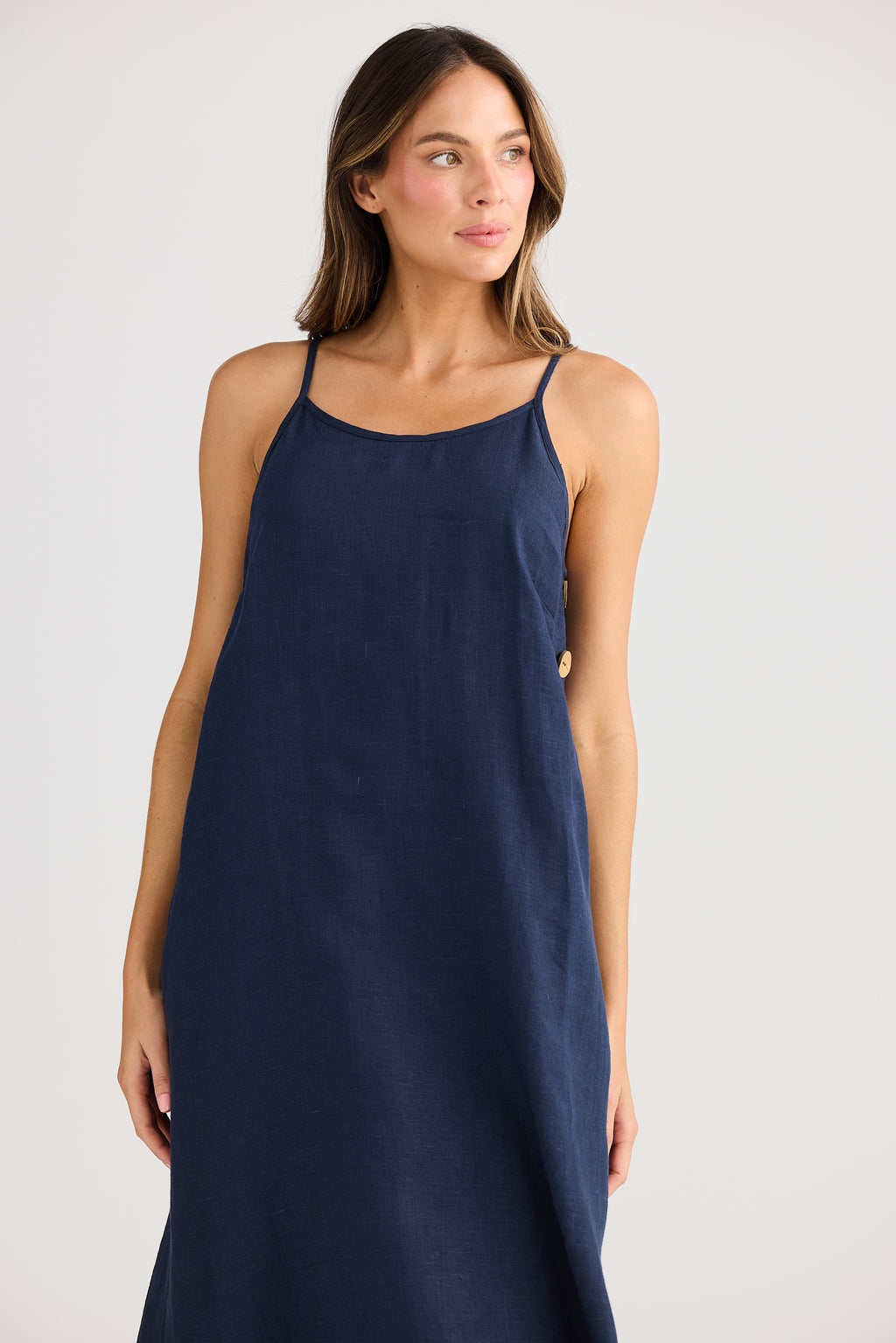 Holiday Cliffside Maxi Dress - Navy, White