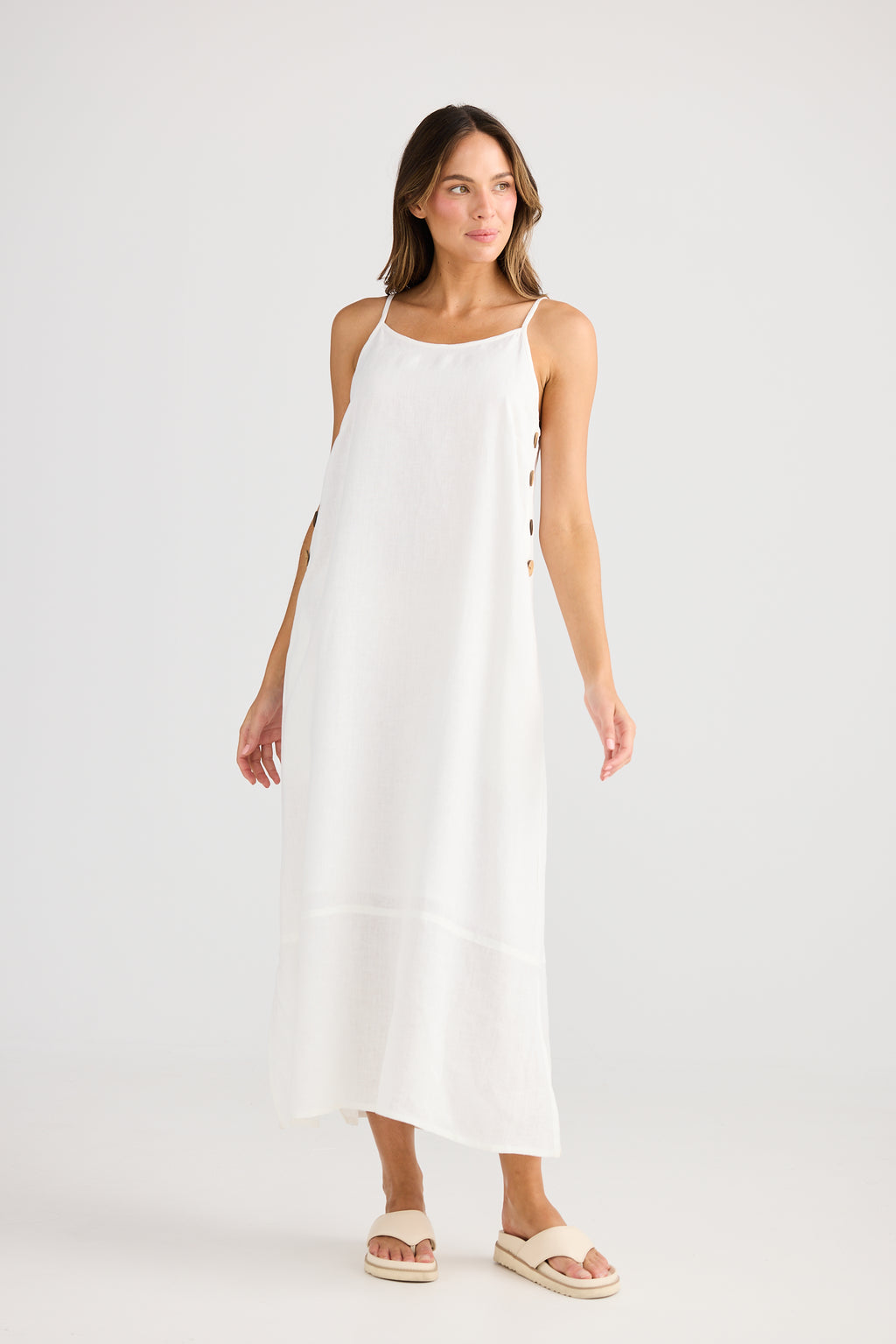Holiday Cliffside Maxi Dress - Navy, White