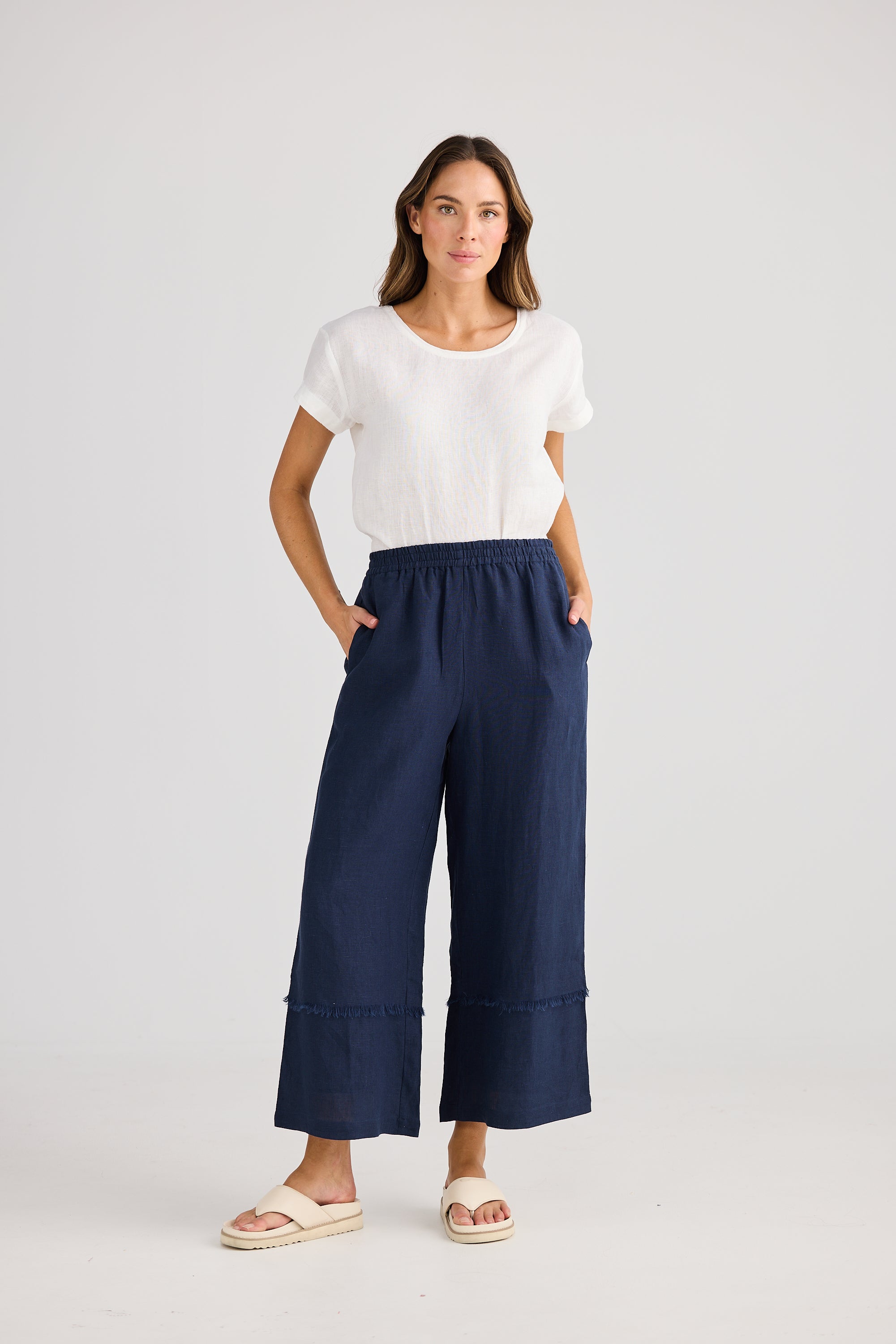 Holiday Sailor Pants - Navy and White