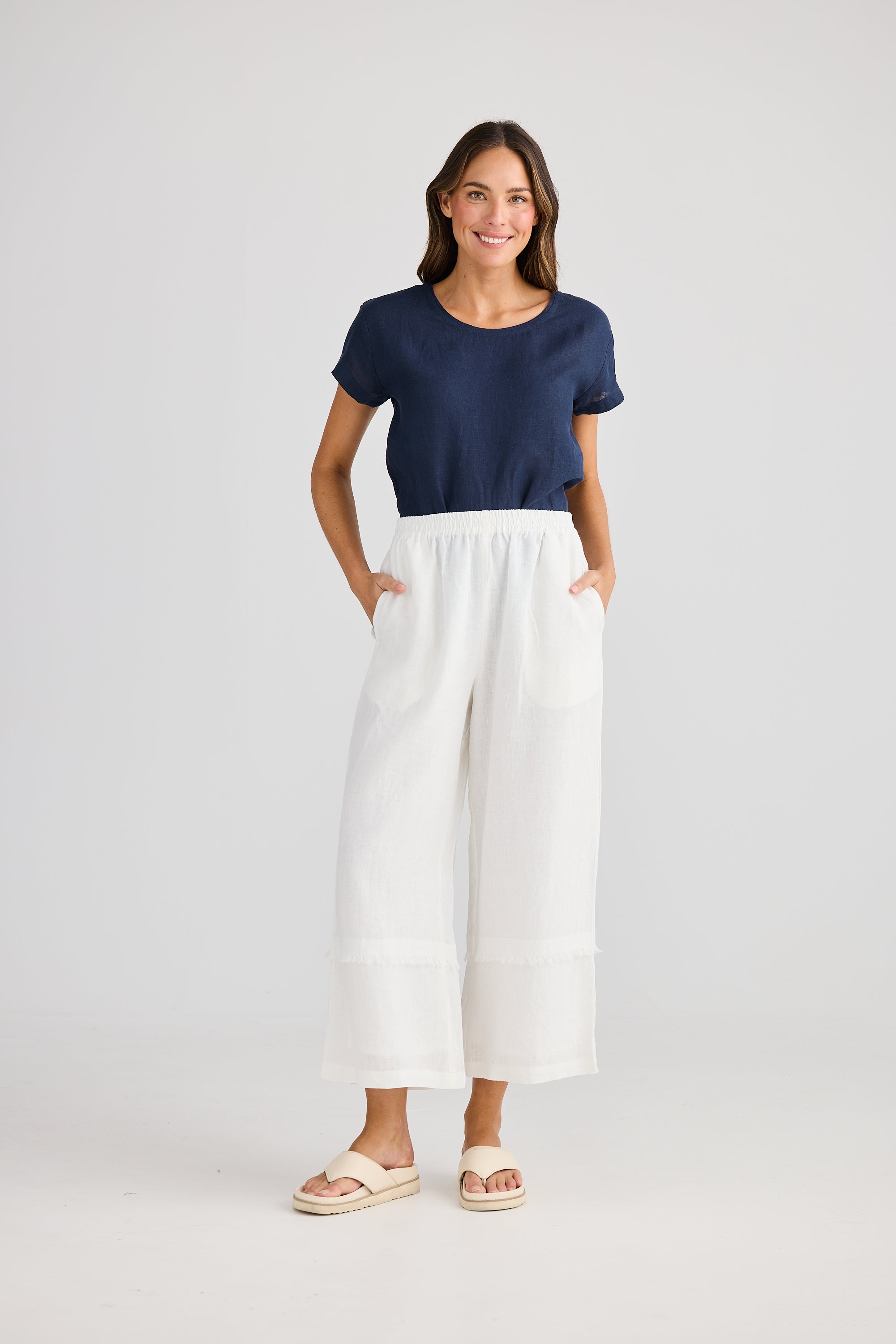 Holiday Sailor Pants - Navy and White