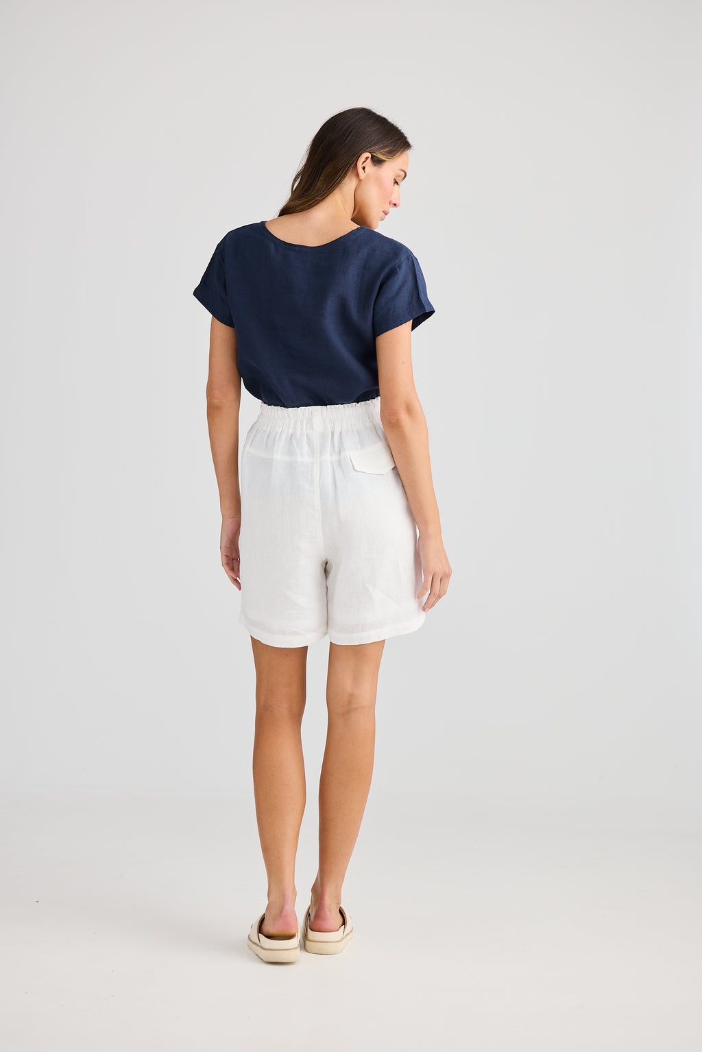 Holiday Captain Shorts - White, Navy