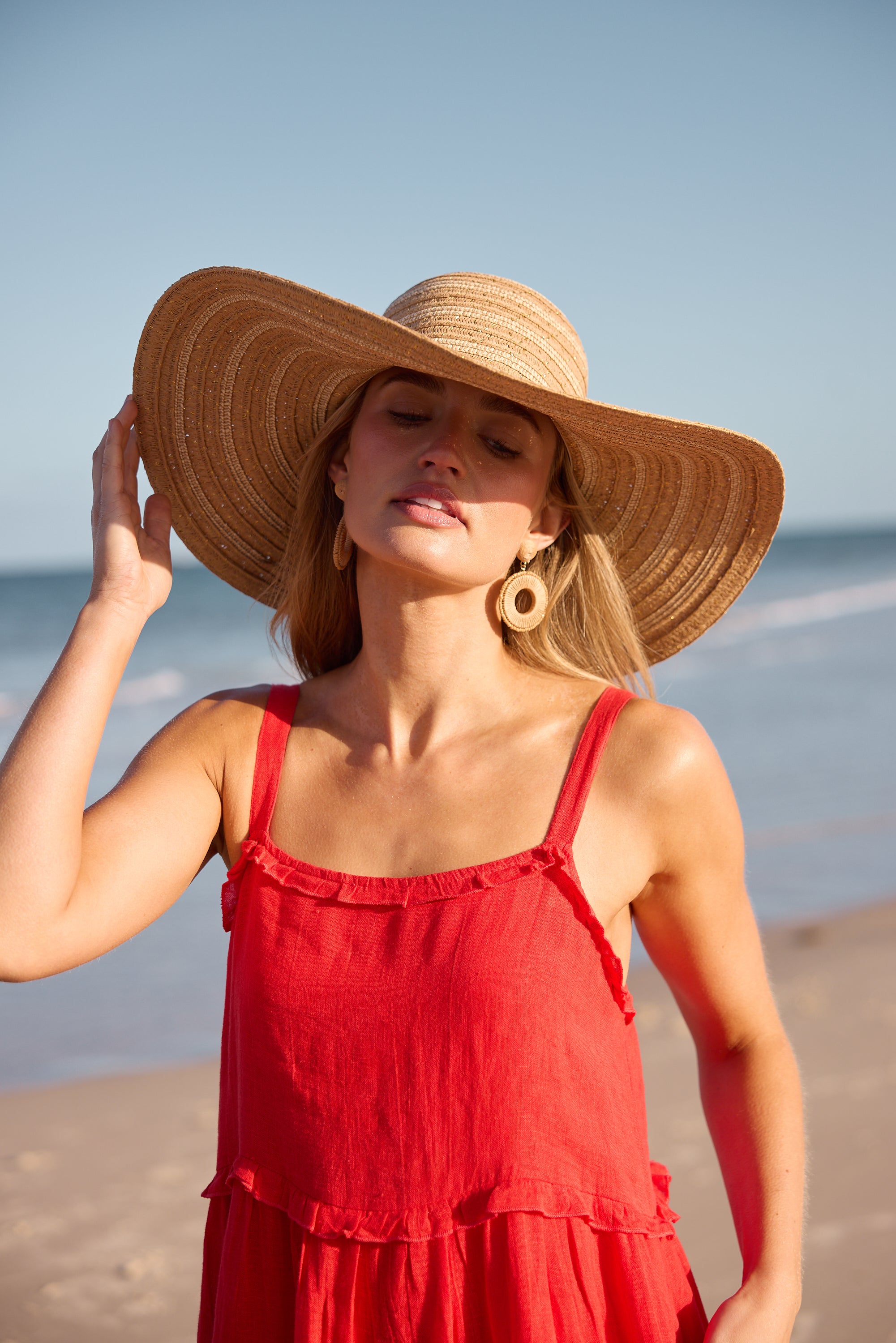 Holiday Alita Dress - Olive, Red, White