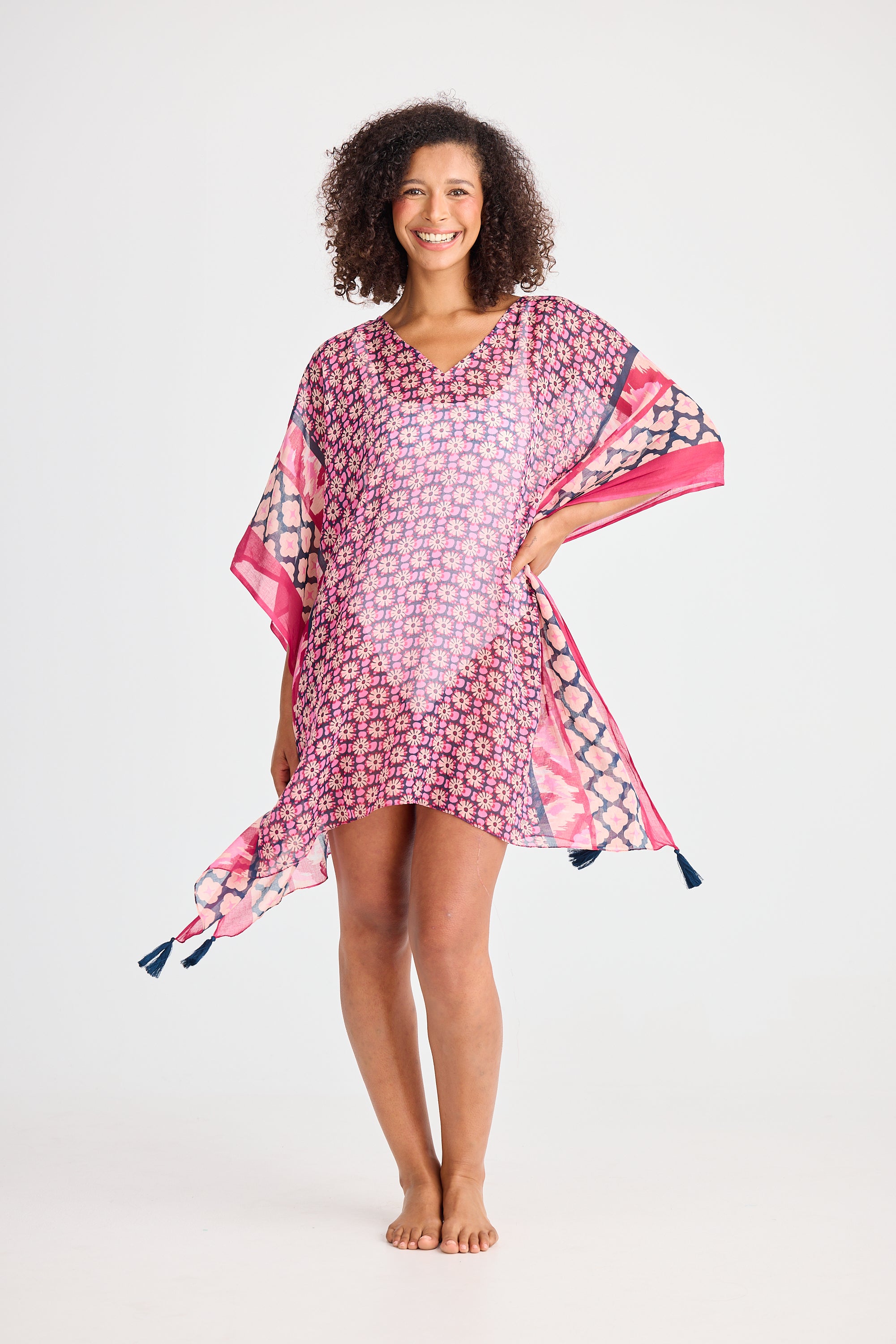 Holiday Stella Kaftan Pink Floral