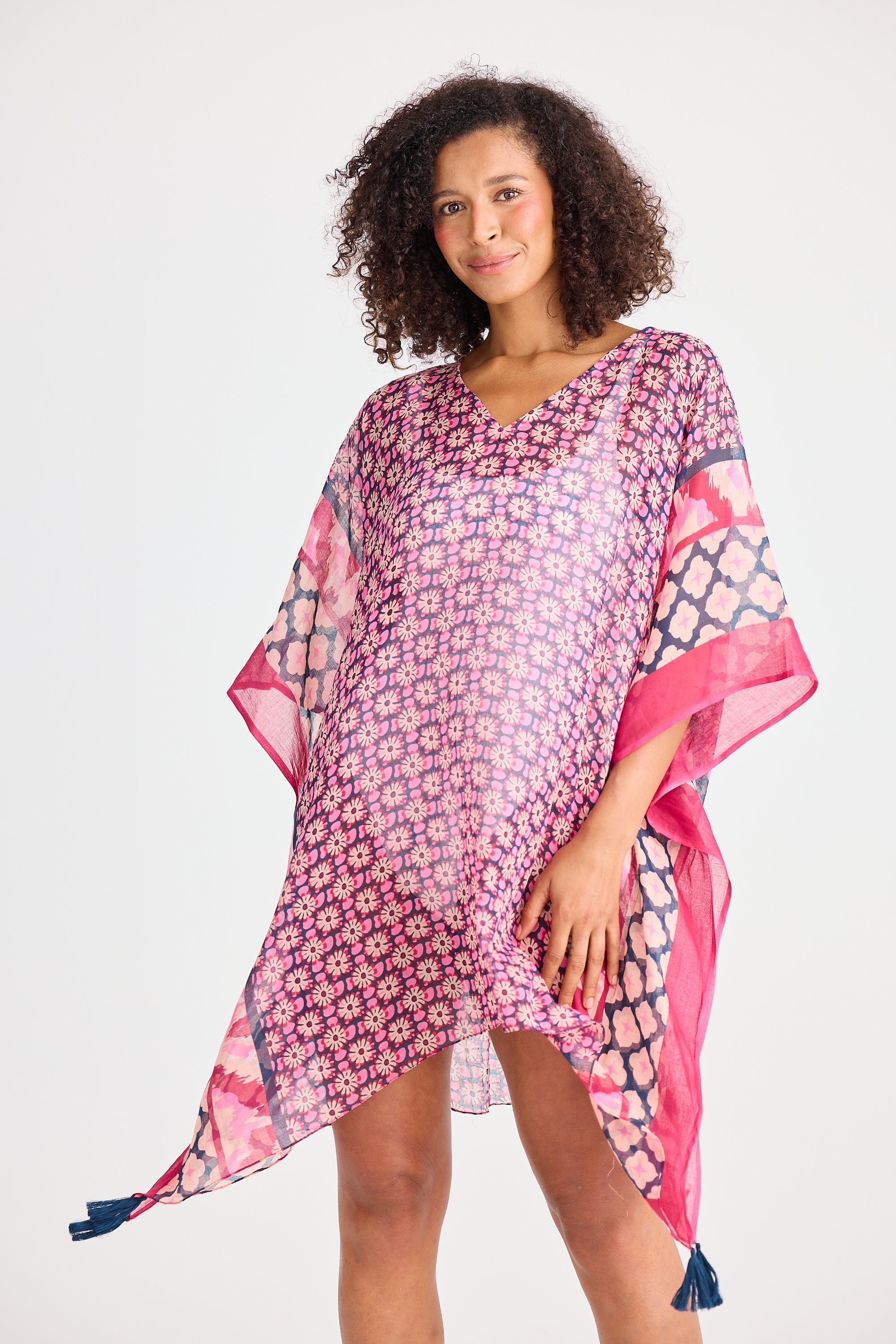 Holiday Stella Kaftan Pink Floral