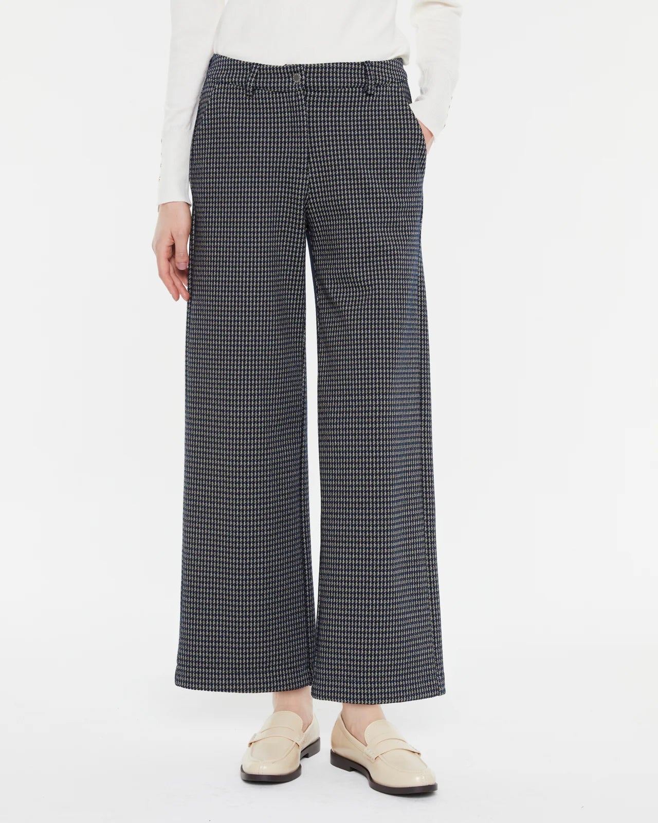 Andam Wide-leg Ankle-length Printed Knit Trousers