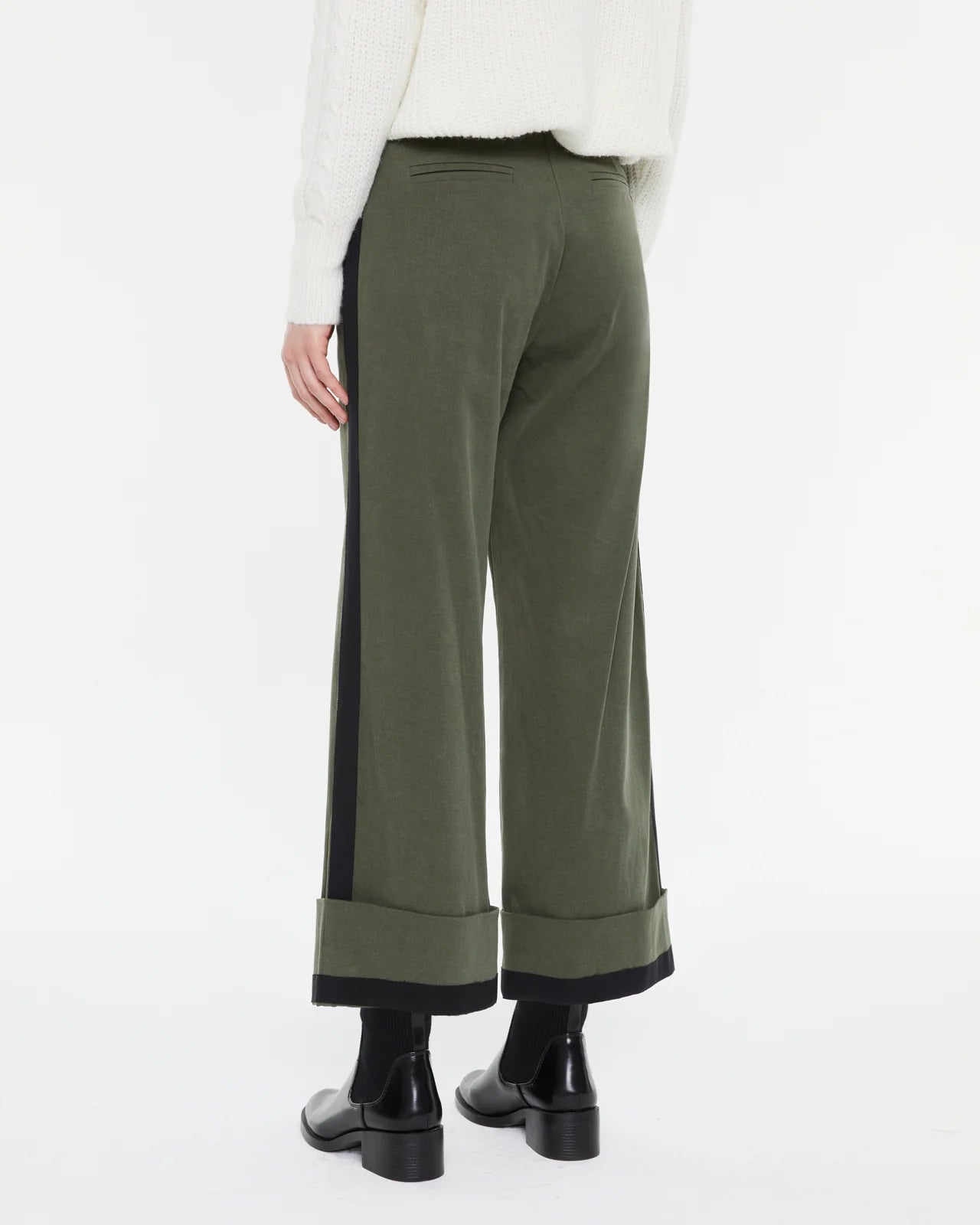 Andam High-waisted, wide-leg Ankle Pants
