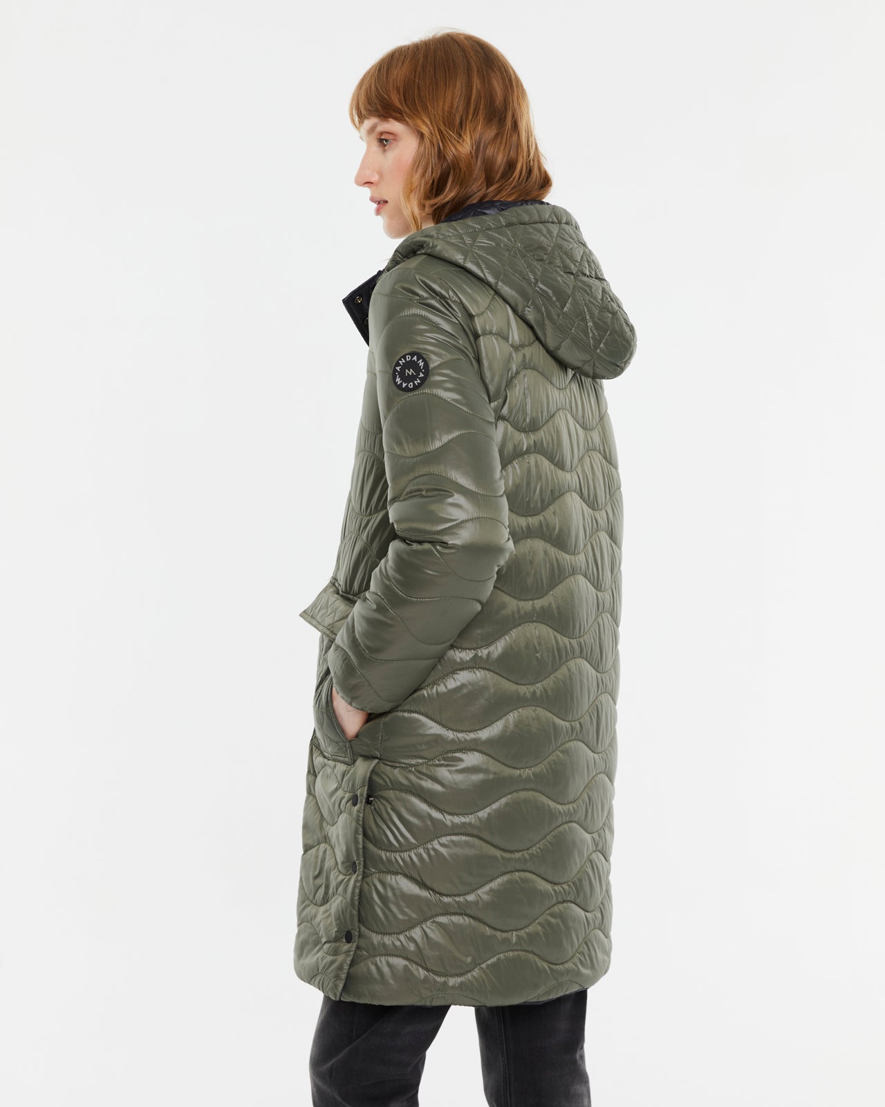Andam Khaki reversible Parka with Hood