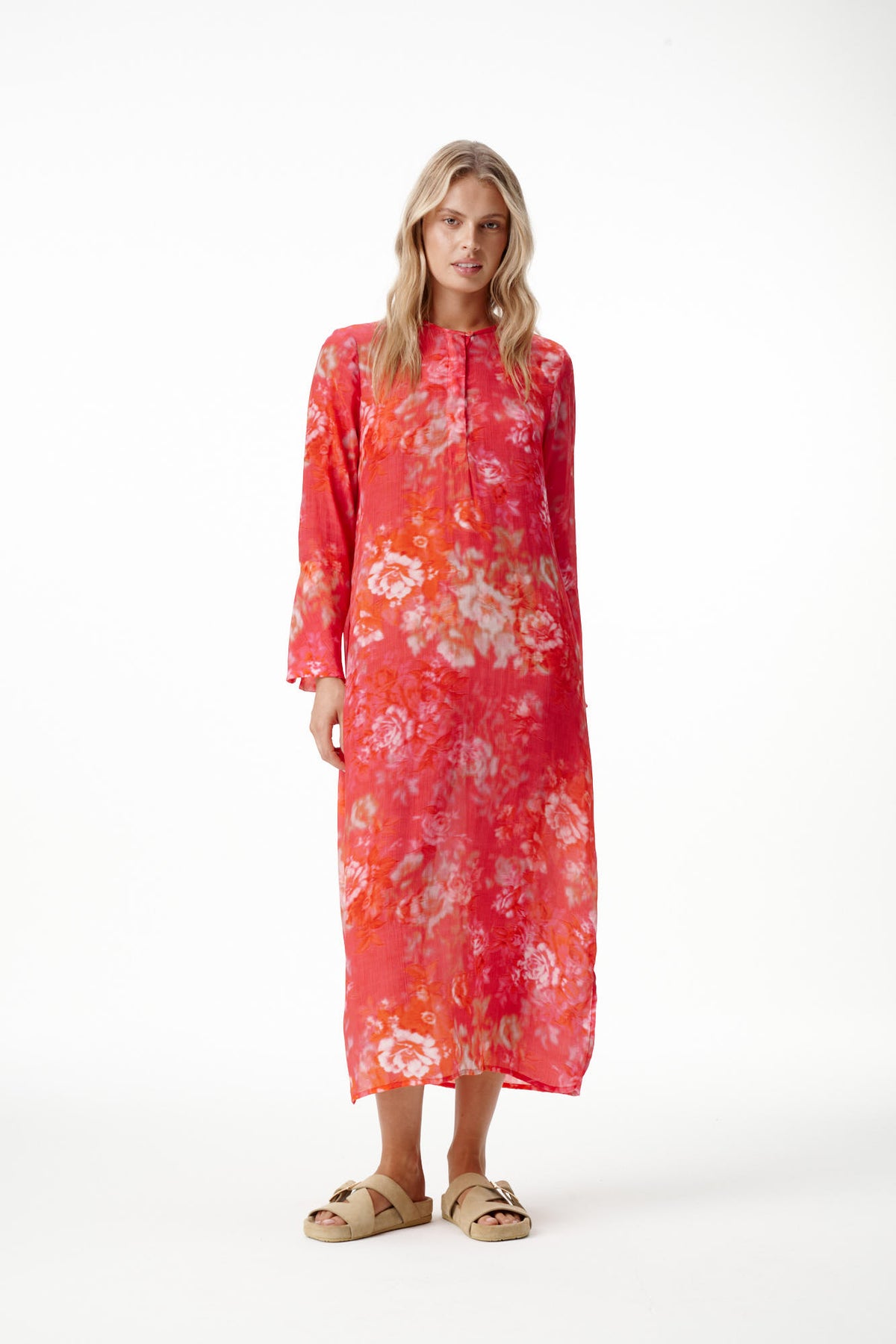 One Season Long Genie-Rose Rouge-Viscose-Rose