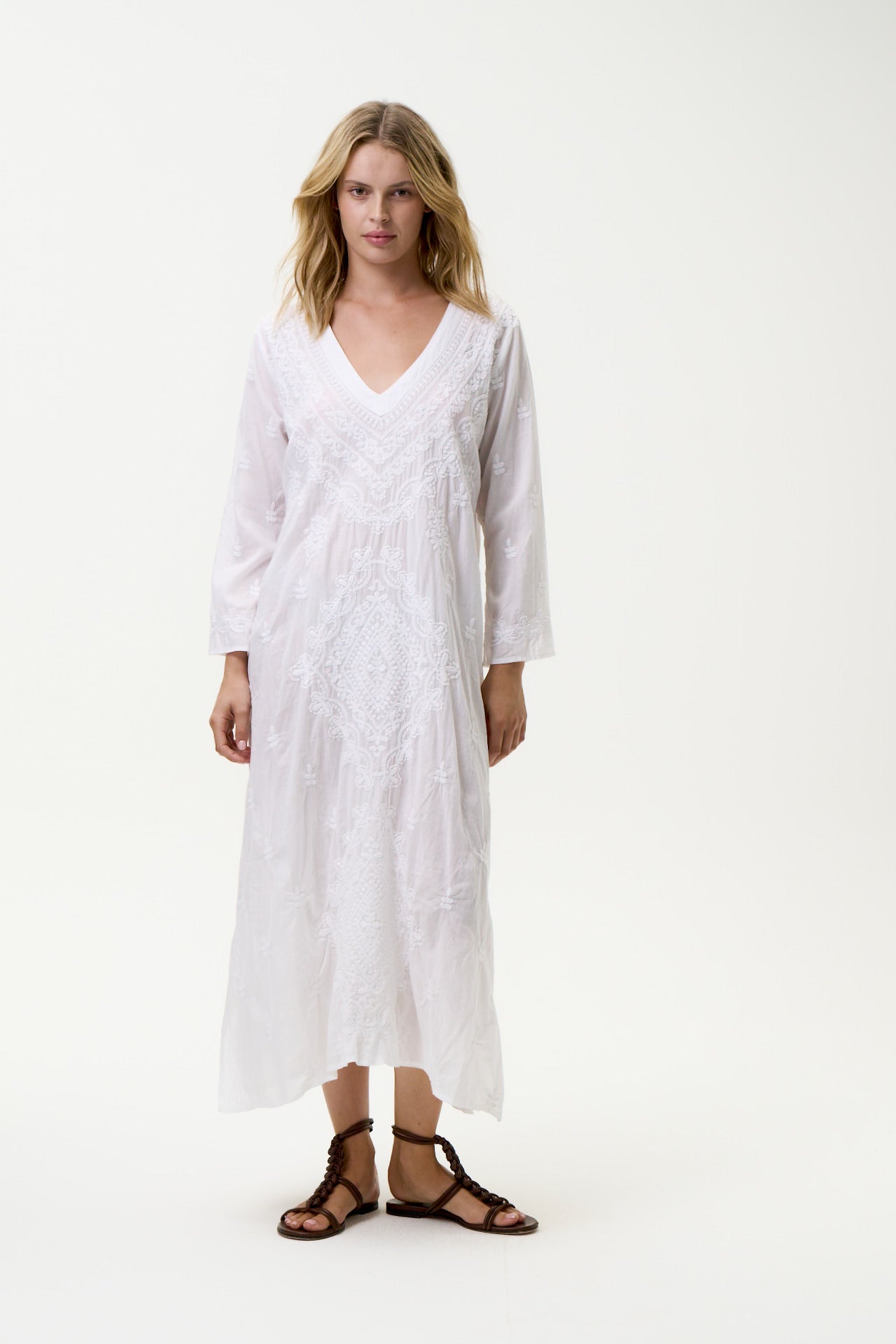 One Season Embroidery Long Goa - White