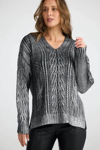Brave & True Satellite Knit Black Metallic
