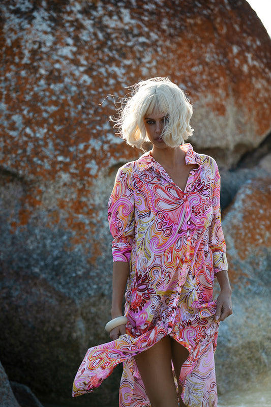 One Season Daisy-Muscat-Cotton-Multi Swirl