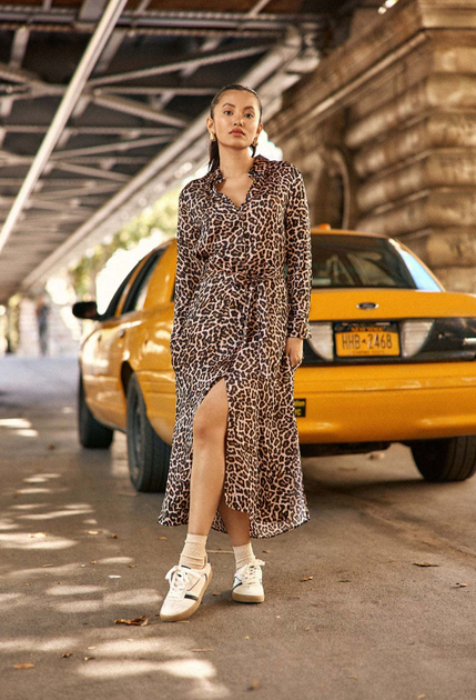 La Petite Etoile Ramia Leopard Print Dress