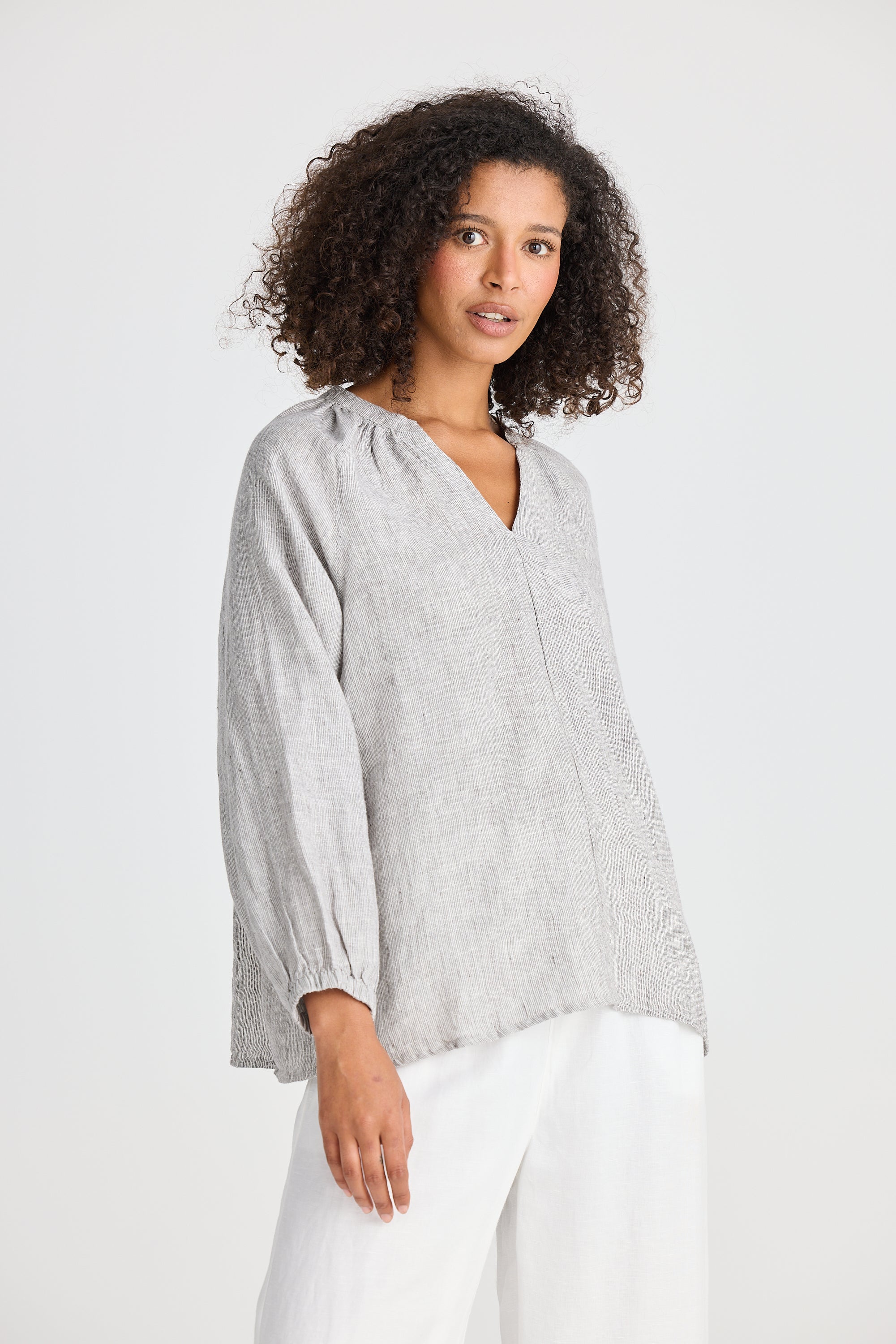 Shanty Ria Top - Charcoal Fleck
