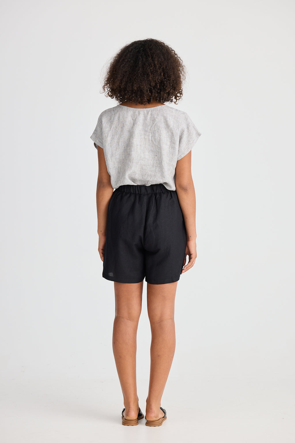 Shanty Miami Short - Black Linen Blend