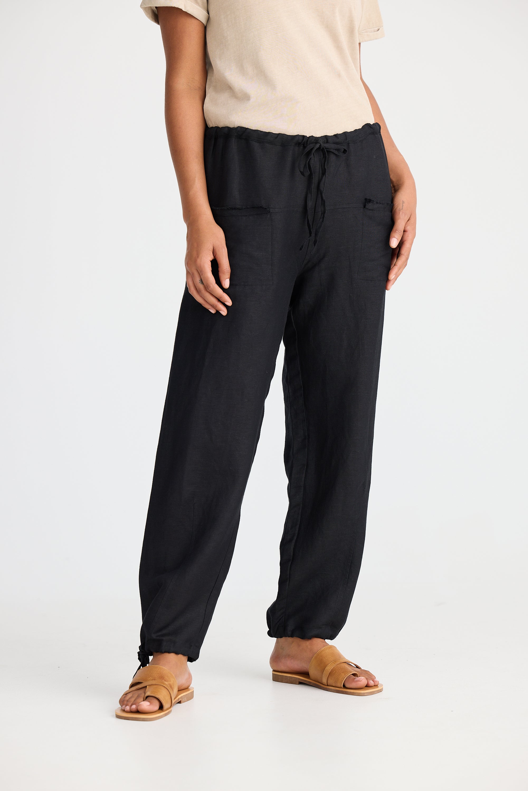 Shanty Amazon Pant - Black Linen Blend
