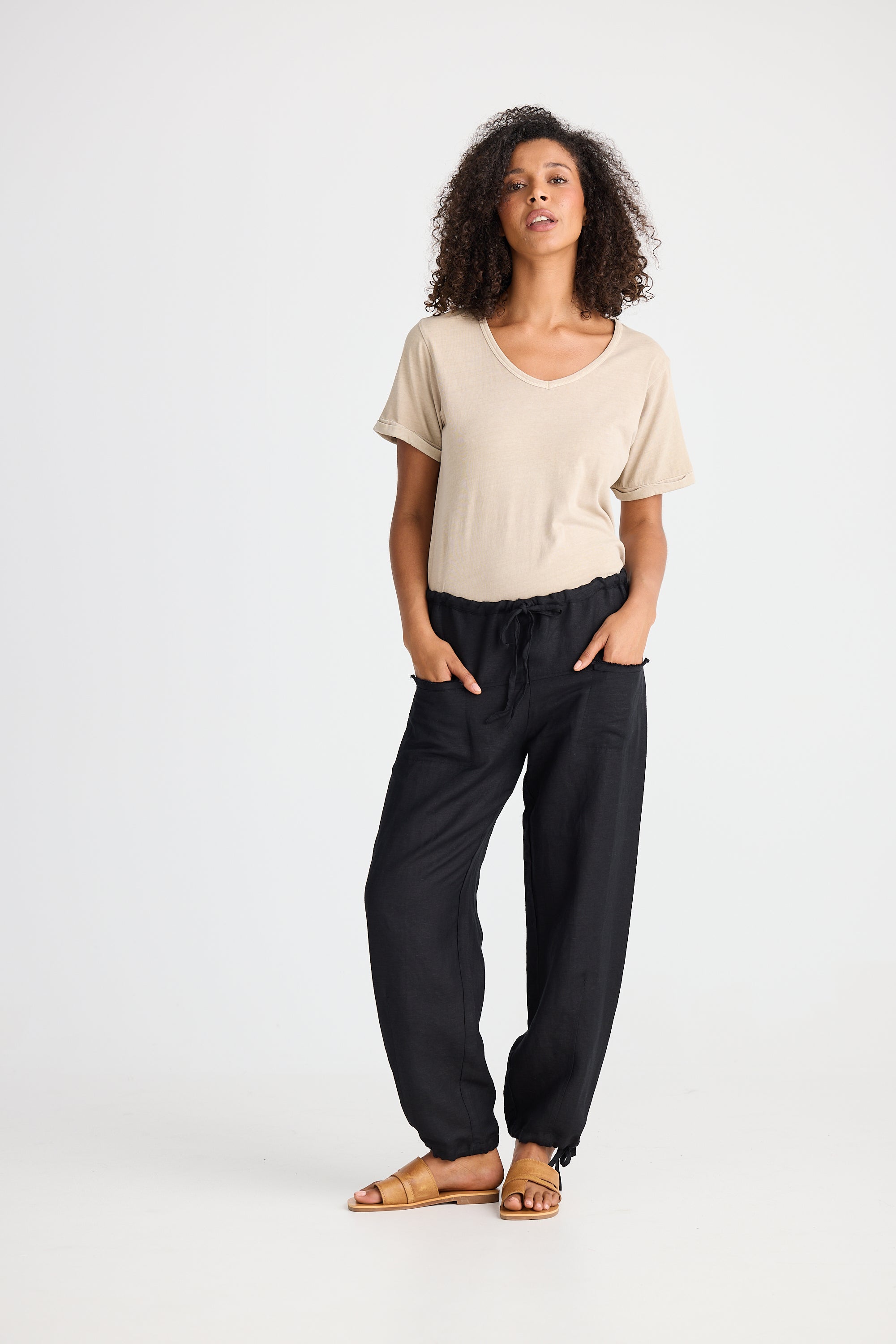 Shanty Amazon Pant - Black Linen Blend