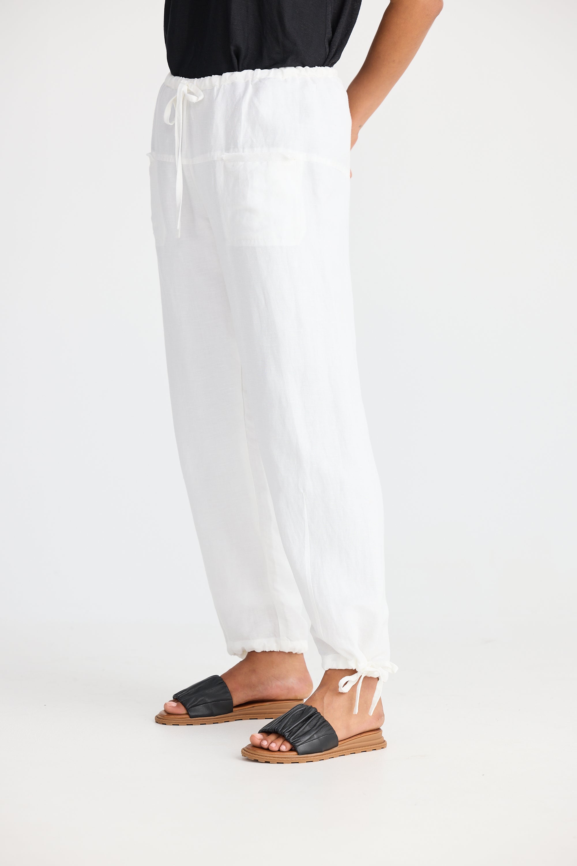 Shanty Amazon Pant - White Linen Blend