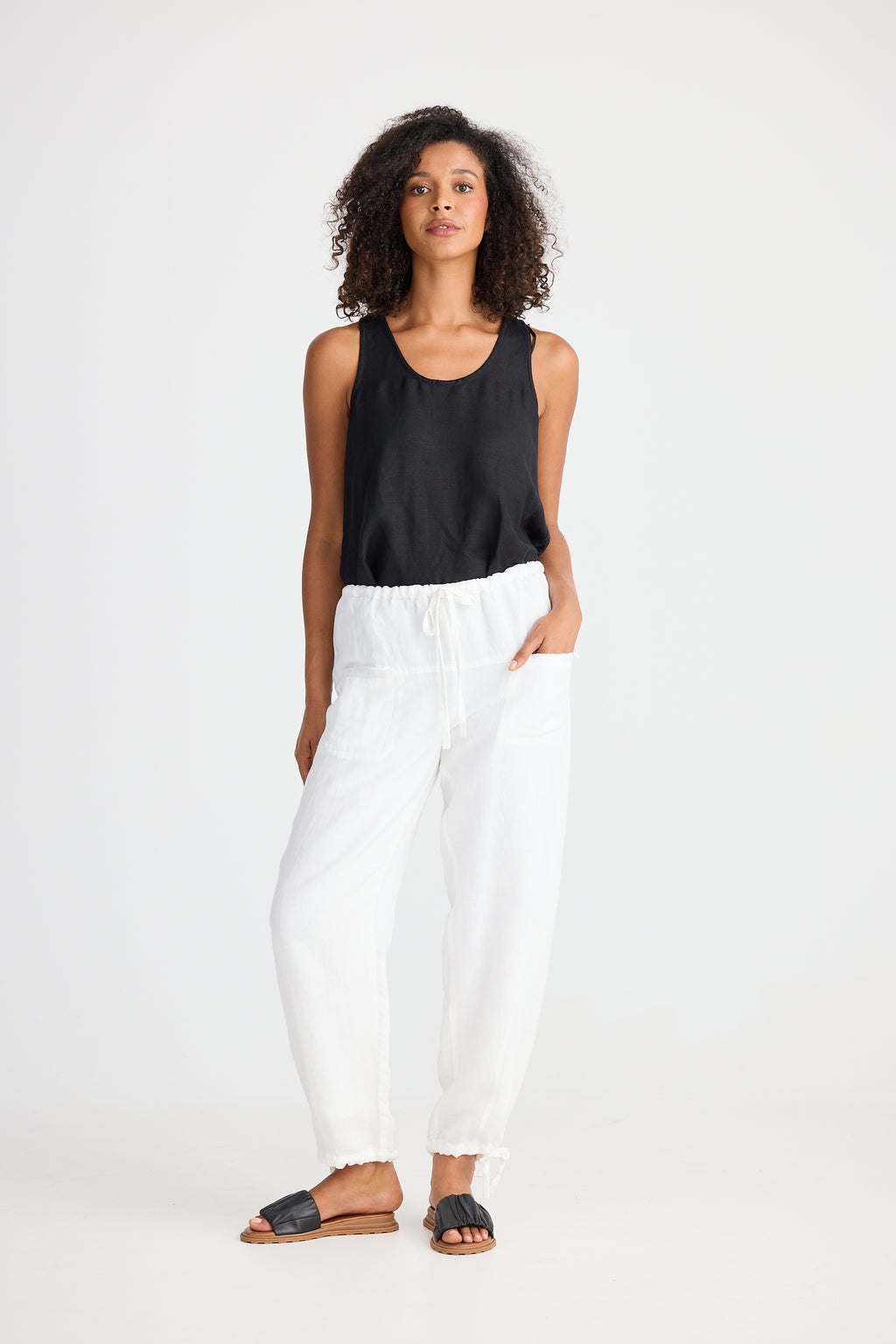 Shanty Amazon Pant - White Linen Blend