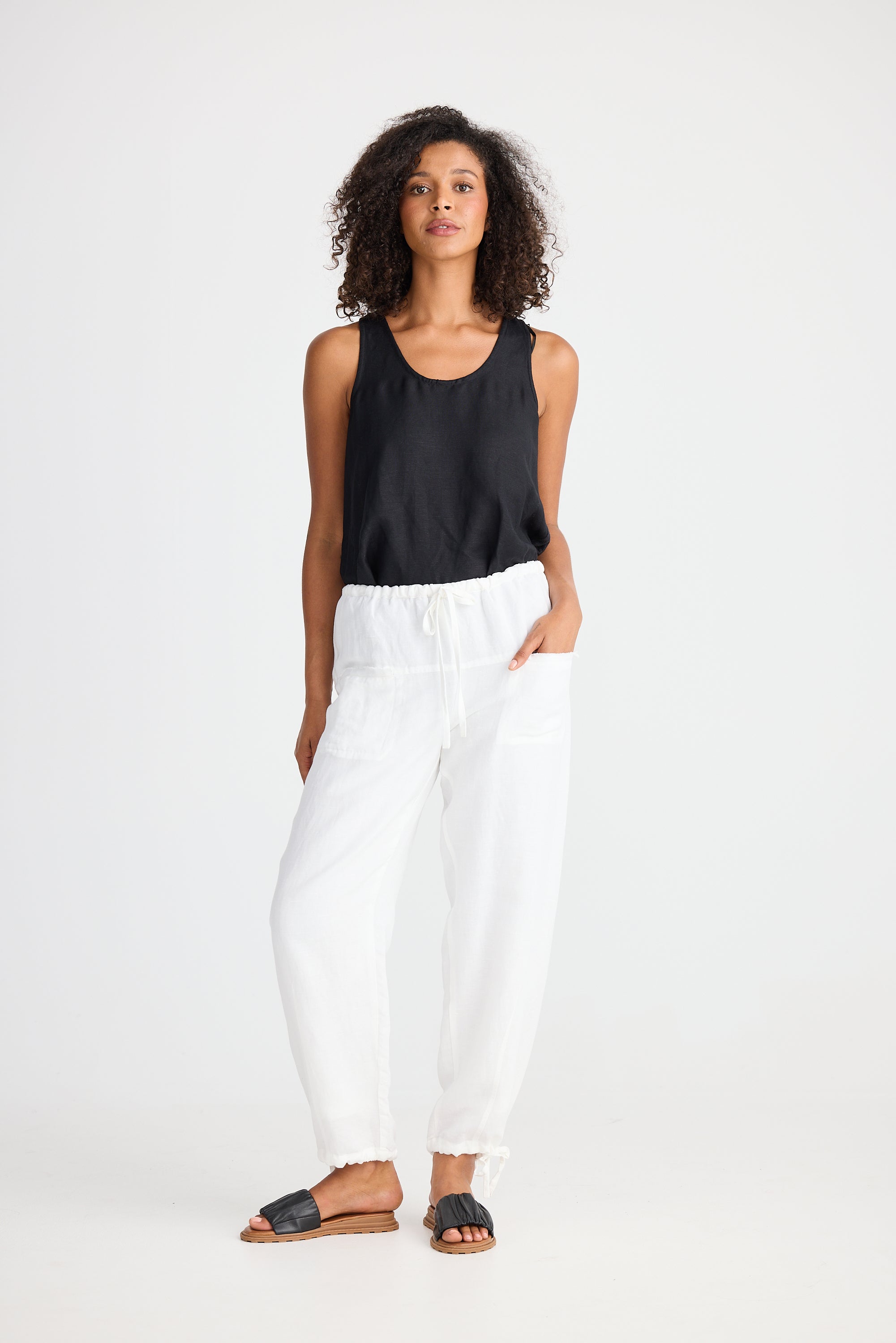 Shanty Amazon Pant - White Linen Blend