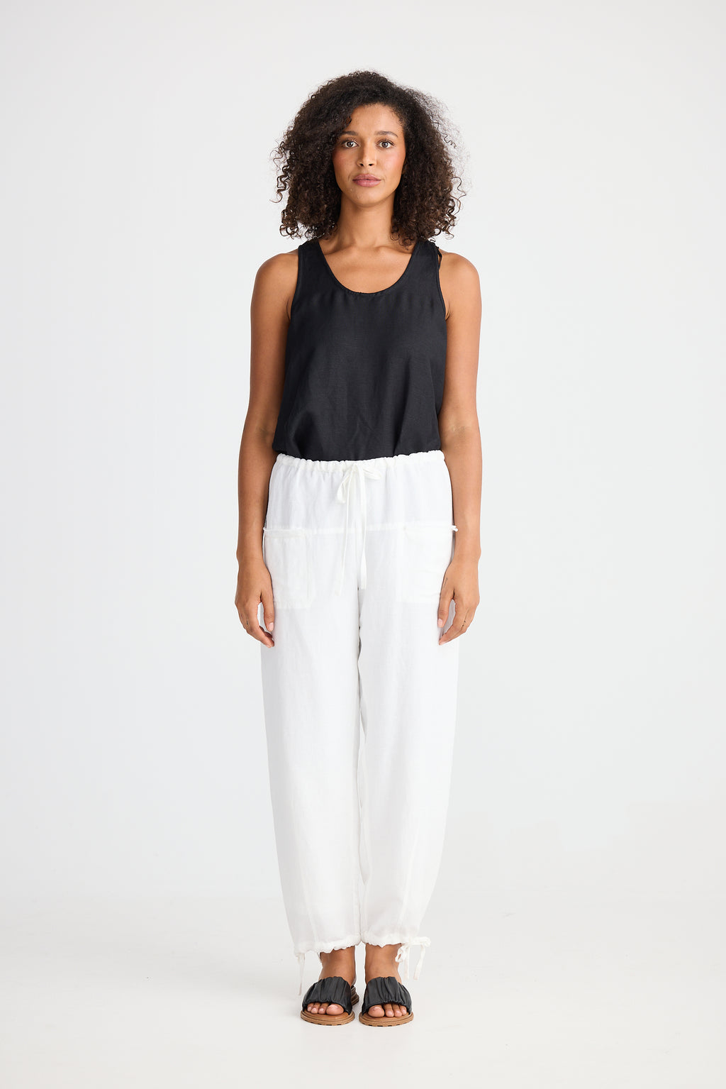 Shanty Amazon Pant - White Linen Blend