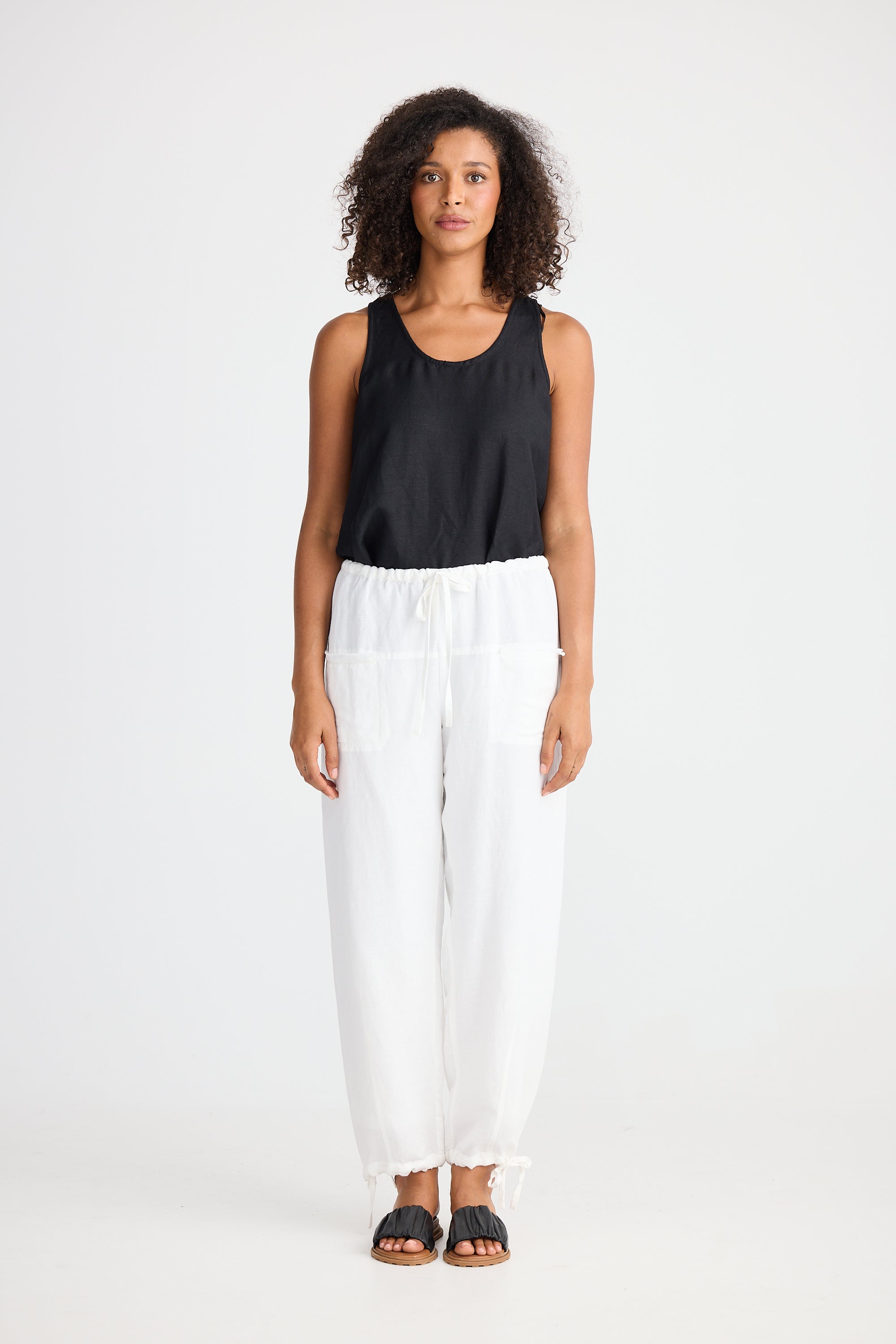 Shanty Amazon Pant - White Linen Blend
