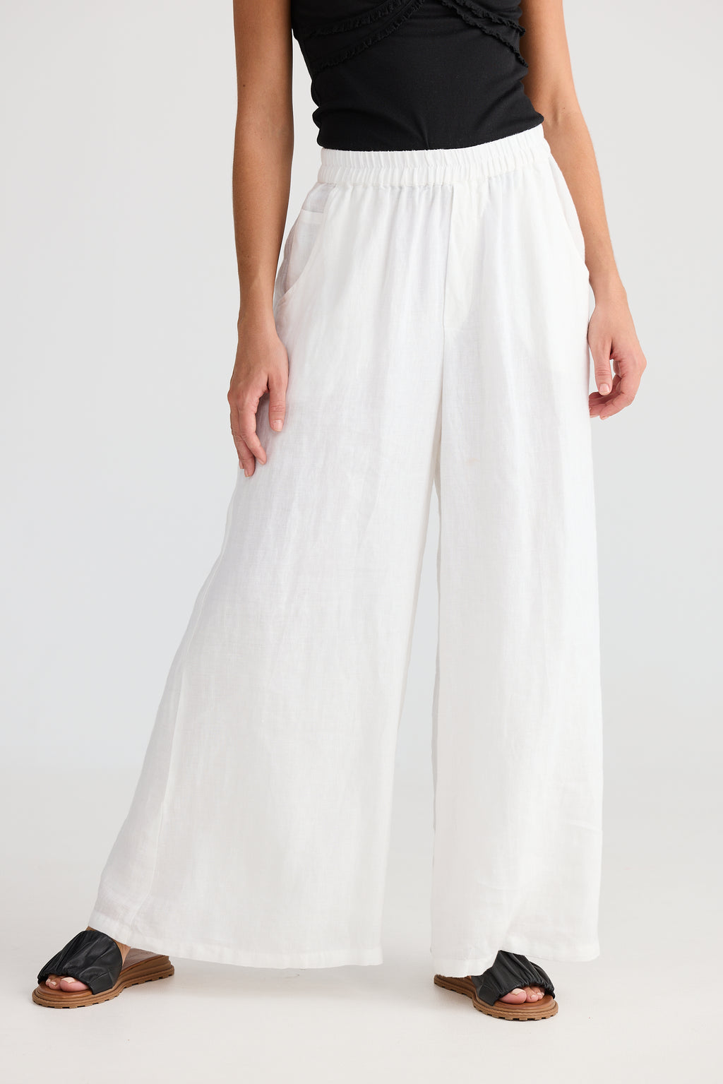 Shanty Positano Pant - White Linen