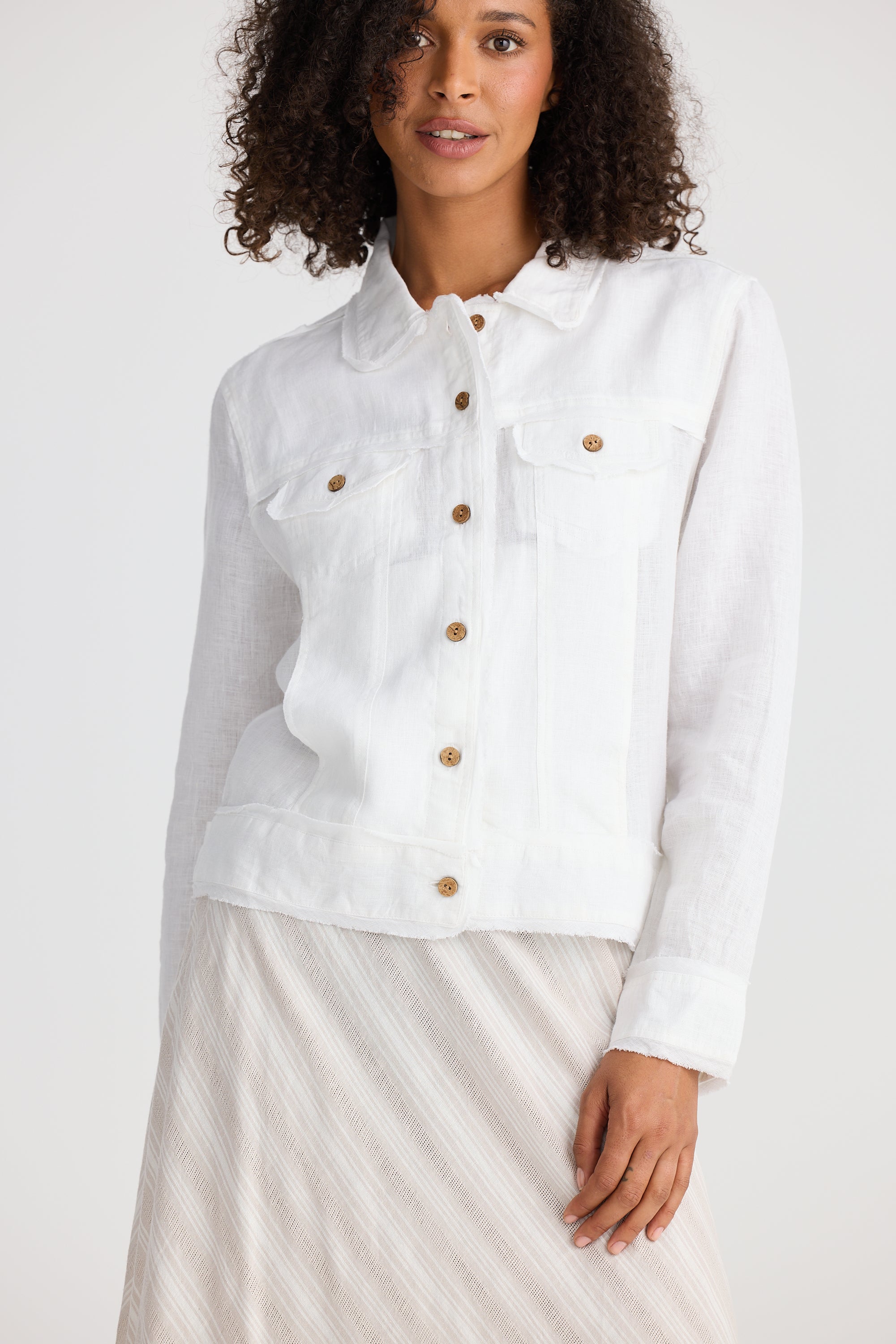 Shanty Monza Jacket - White Linen