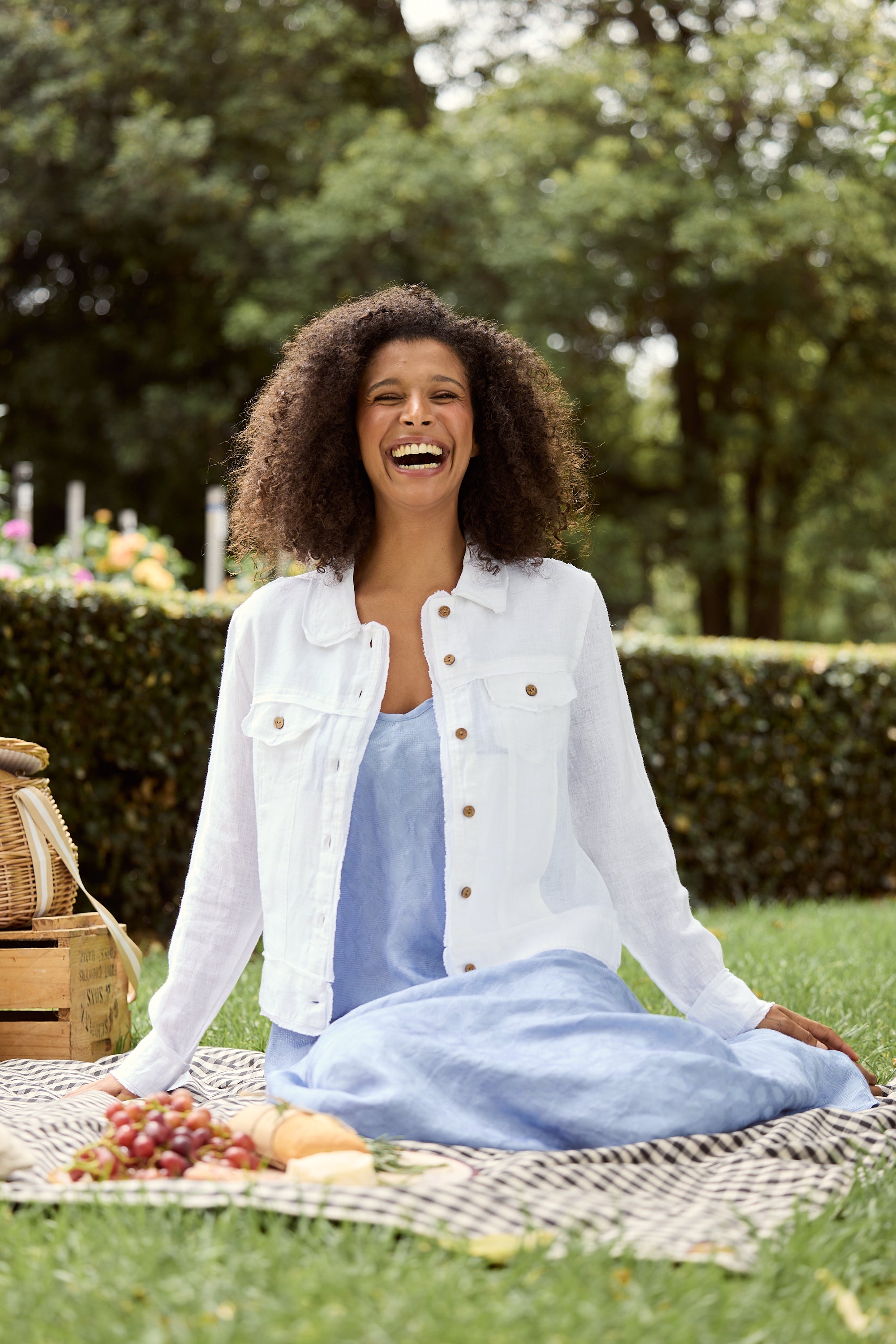 Shanty Monza Jacket - White Linen