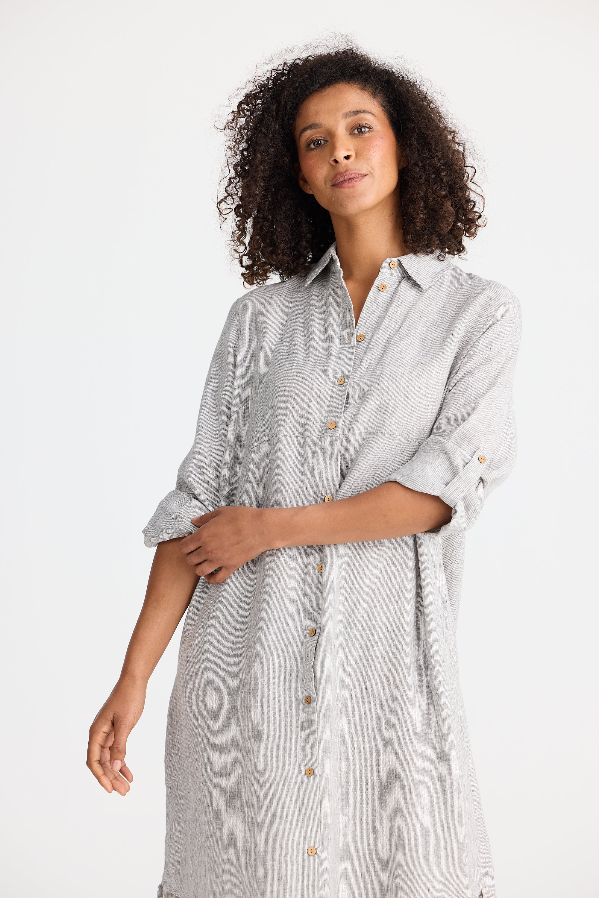 Shanty Castro Overshirt - Charcoal Fleck