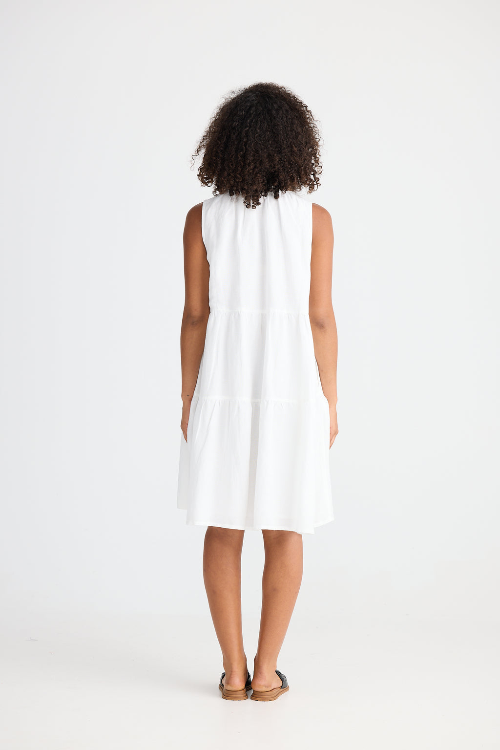 Shanty Ravello Dress - White Linen Blend