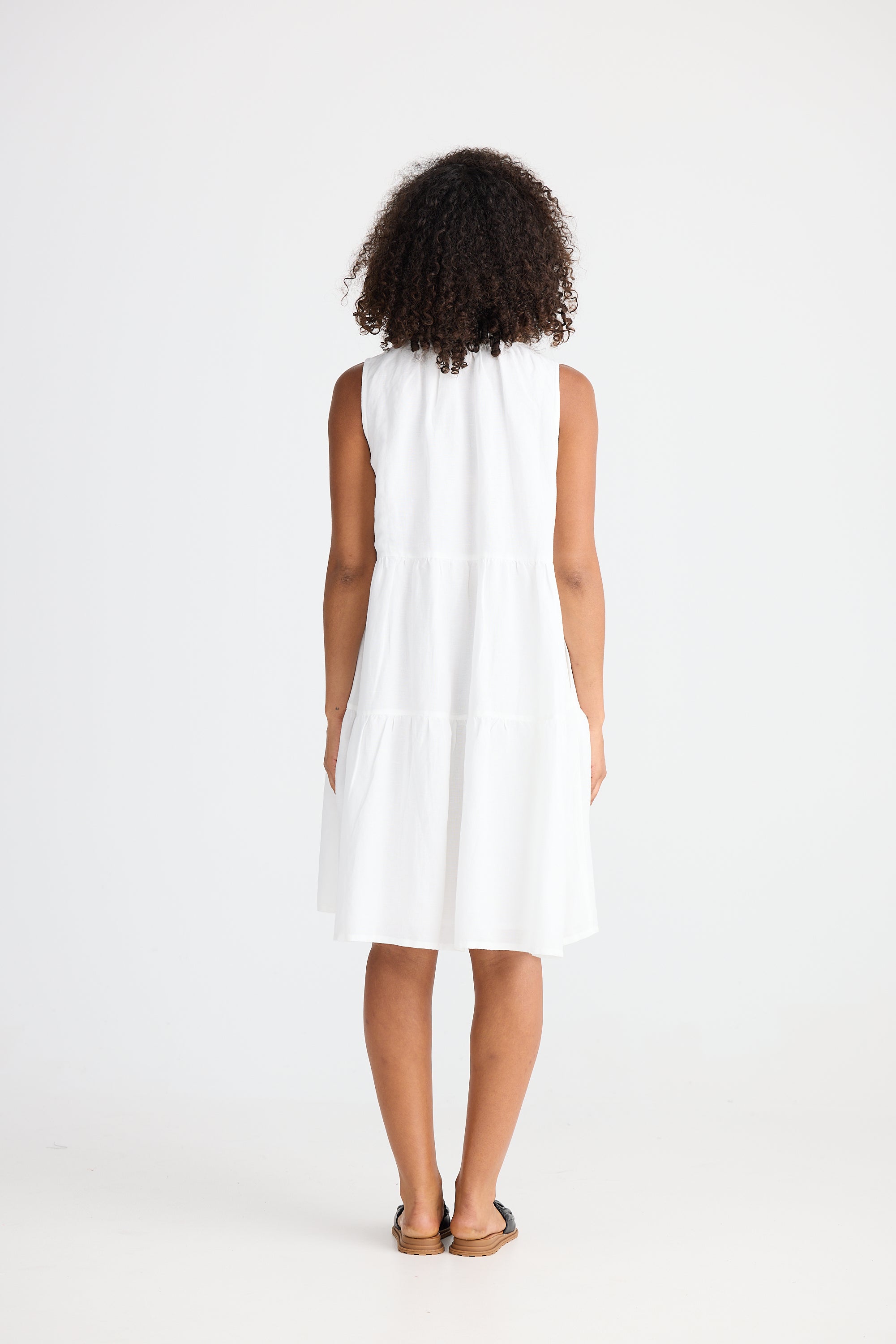 Shanty Ravello Dress - White Linen Blend