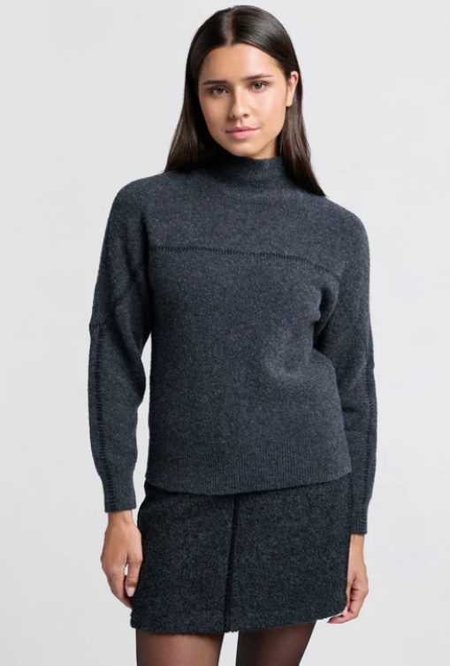 YAYA Dark Anthracite Melange Sweater