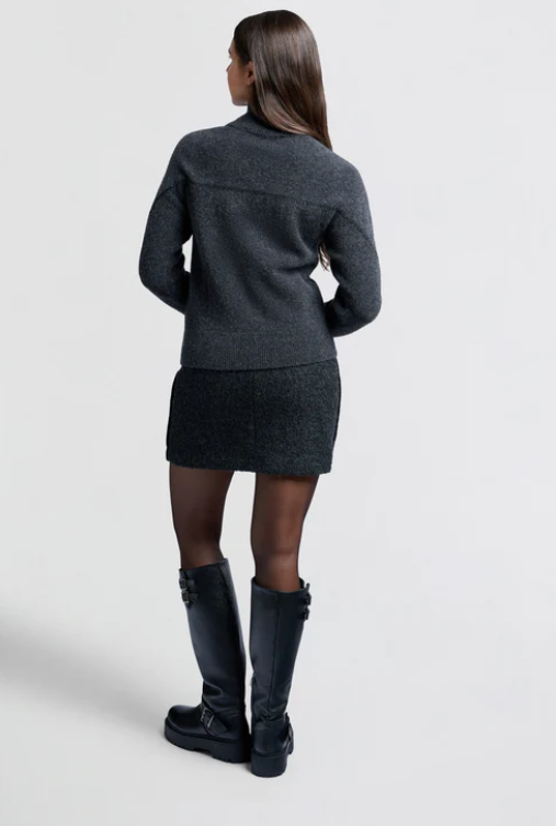 YAYA Dark Anthracite Melange Sweater