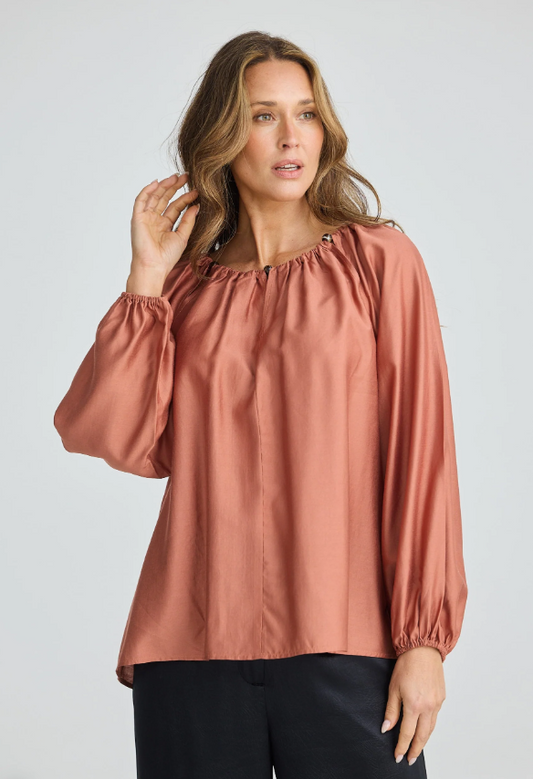 Brave & True Carlisle Blouse Terracotta