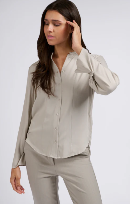 YAYA Dove Gray Blouse